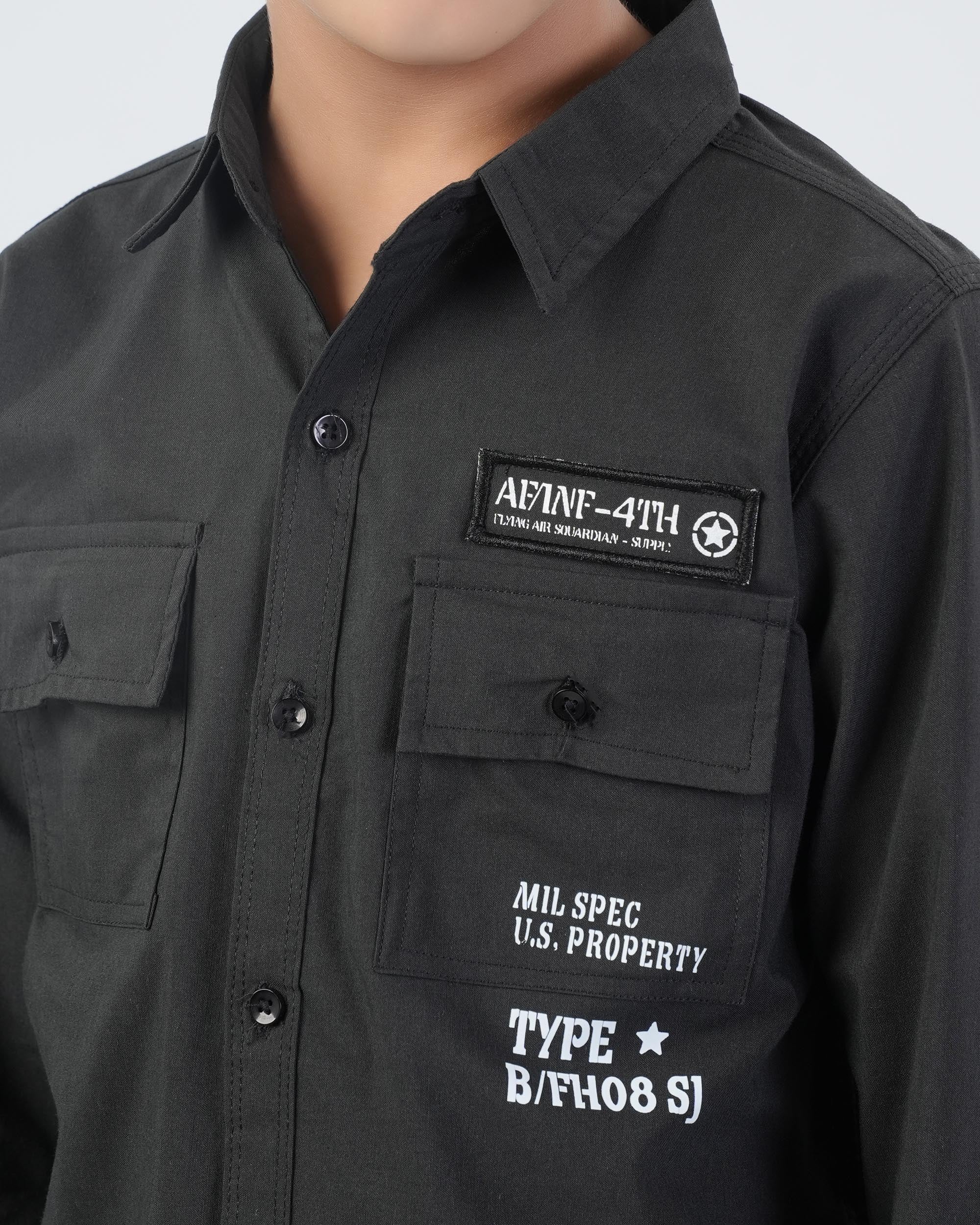 Valuables Boys Full Sleeves Casual Shirt