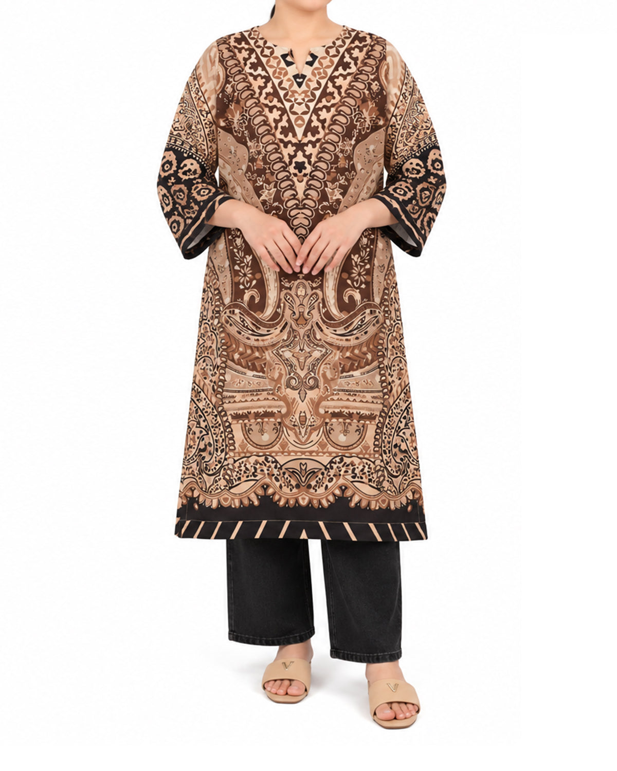 Valuables Women's Printed Kaftan, Women Ready Kurtis, Valuables, Chase Value