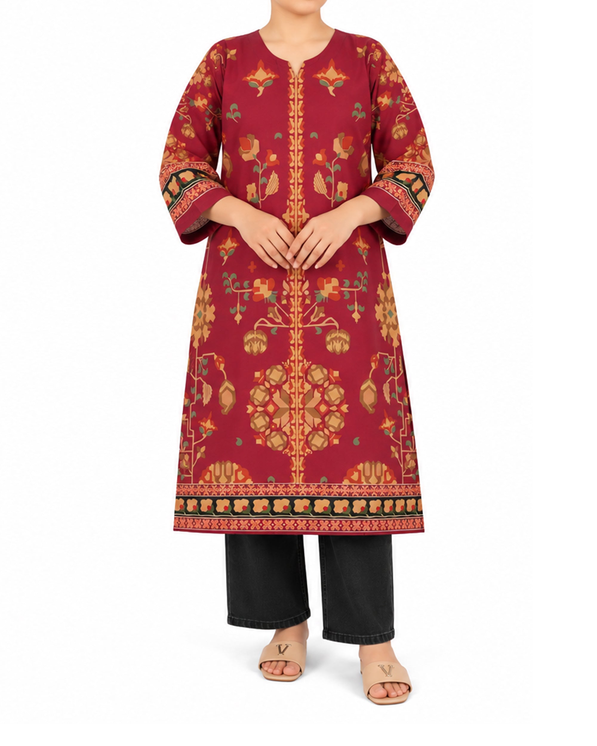 Valuables Women's Printed Kaftan, Women Ready Kurtis, Valuables, Chase Value