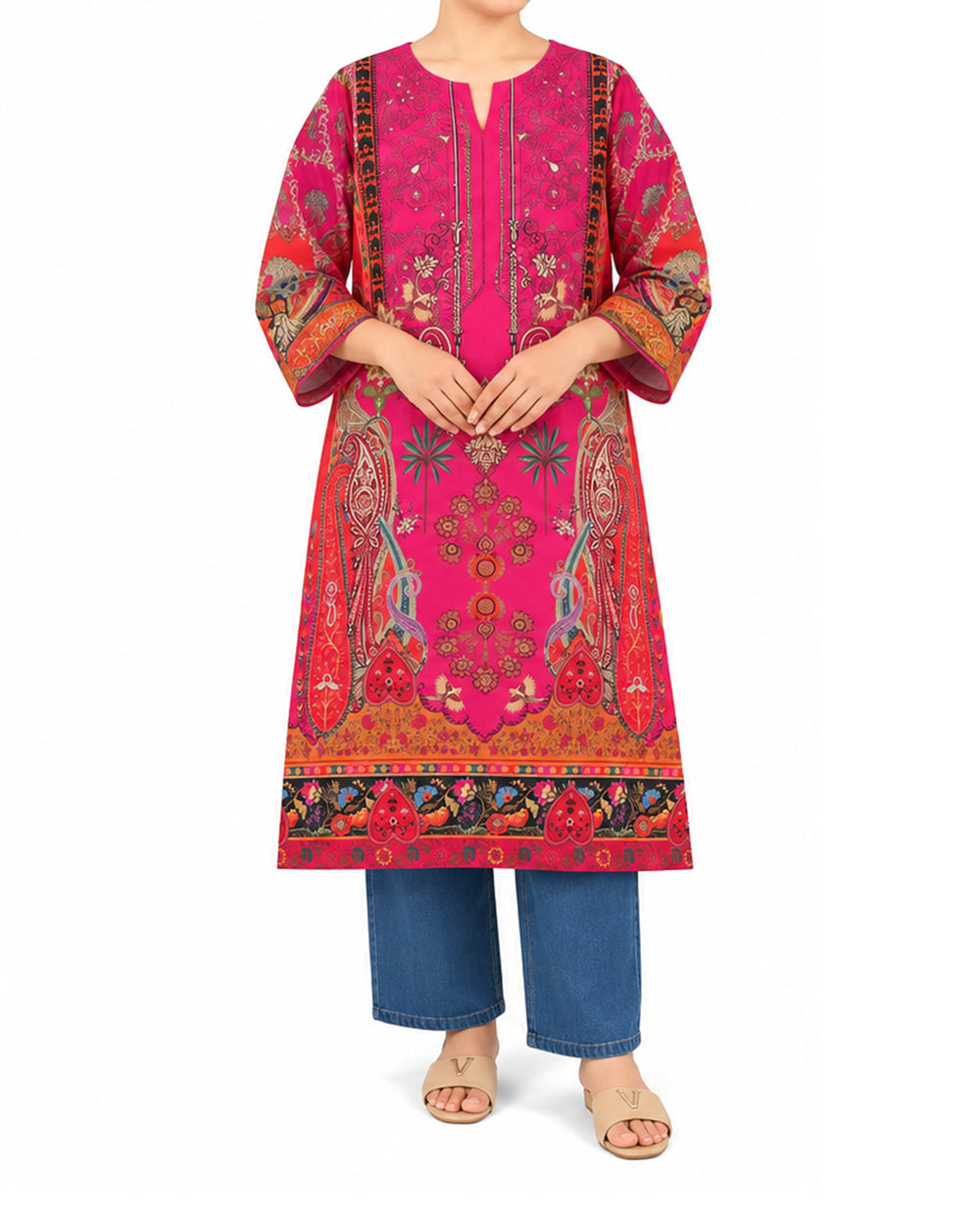 Valuables Women's Printed Kaftan, Women Ready Kurtis, Valuables, Chase Value