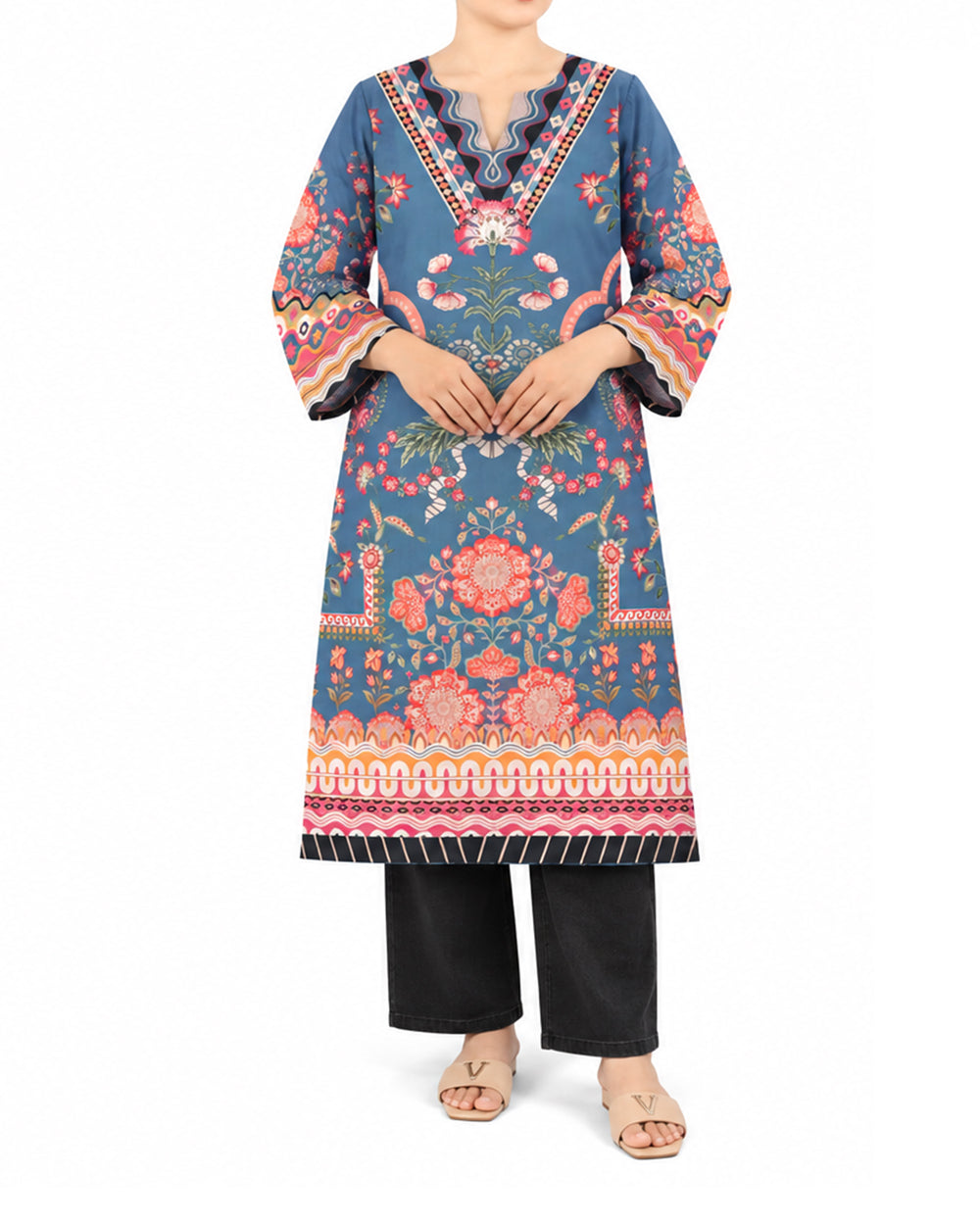 Valuables Women's Printed Kaftan, Women Ready Kurtis, Valuables, Chase Value