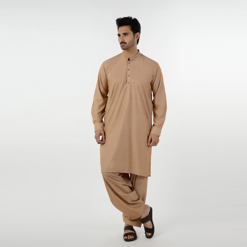 Eminent Men's Kurta Shalwar Suit - Beige, Men's Shalwar Kameez, Eminent, Chase Value