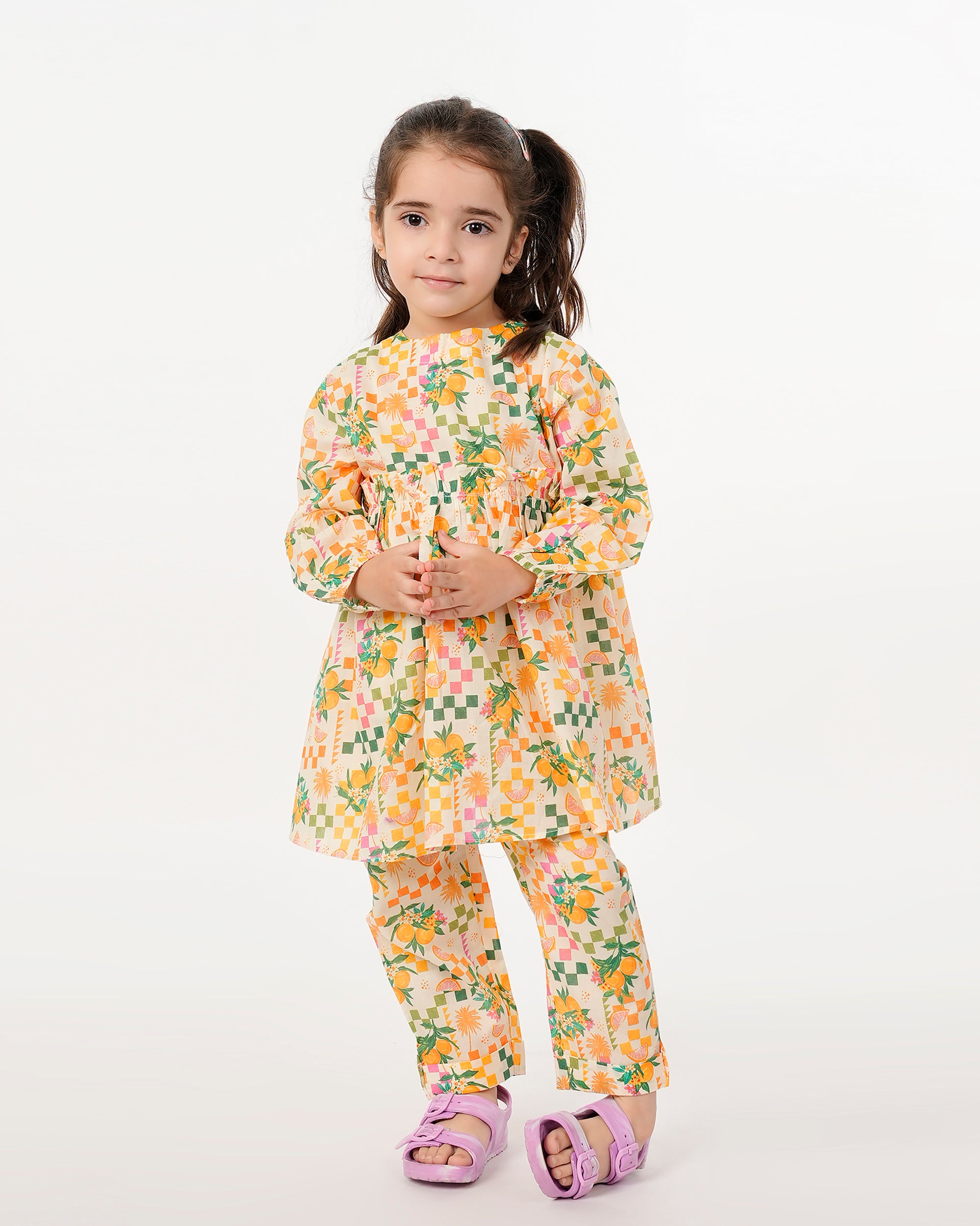 Eminent Girls Printed Stitched Shalwar Suit - Multi Color, Girls Shalwar Kameez, Eminent, Chase Value