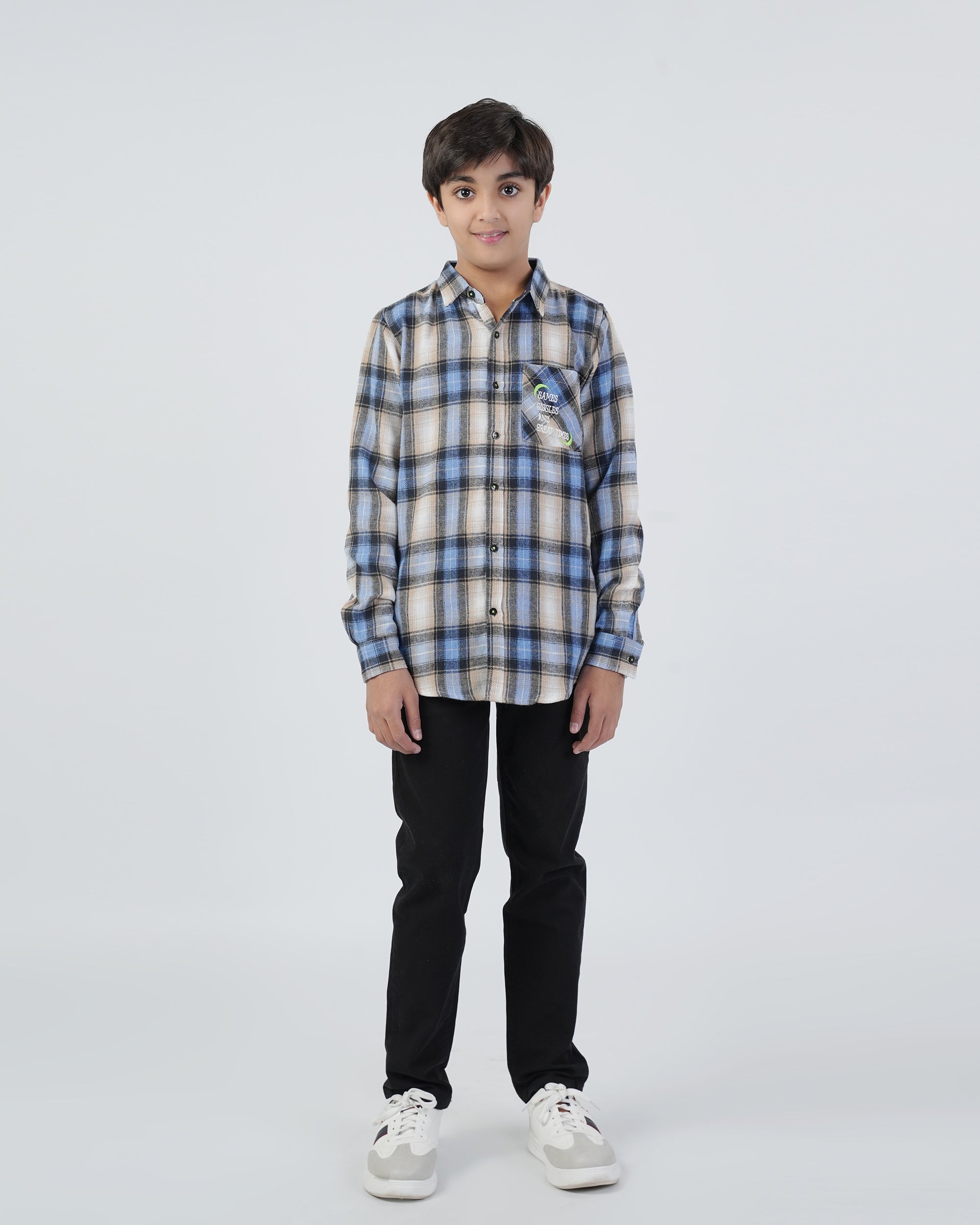 Eminent Boy Junior Casual Full Sleeves Shirt