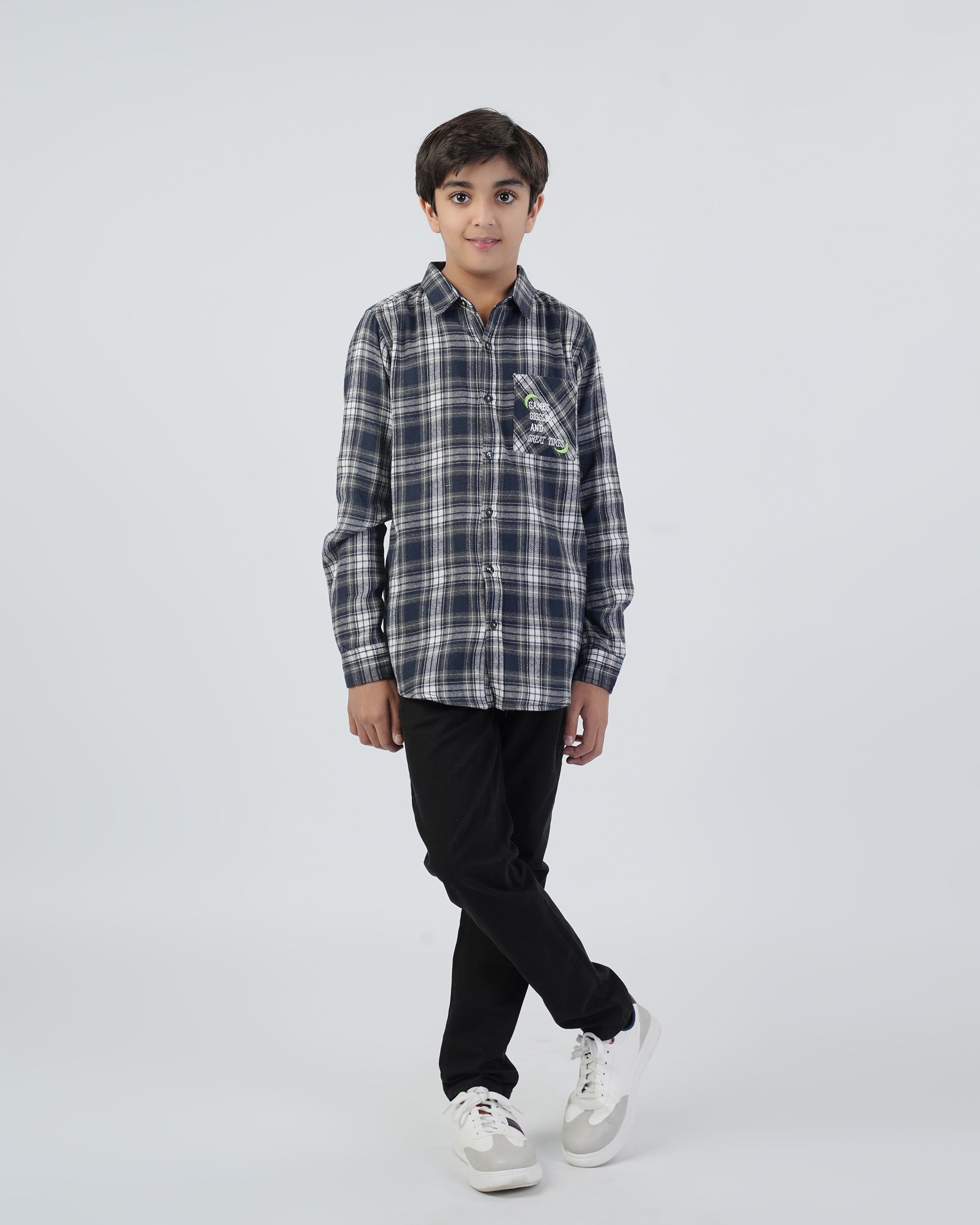 Eminent Boy Junior Casual Full Sleeves Shirt