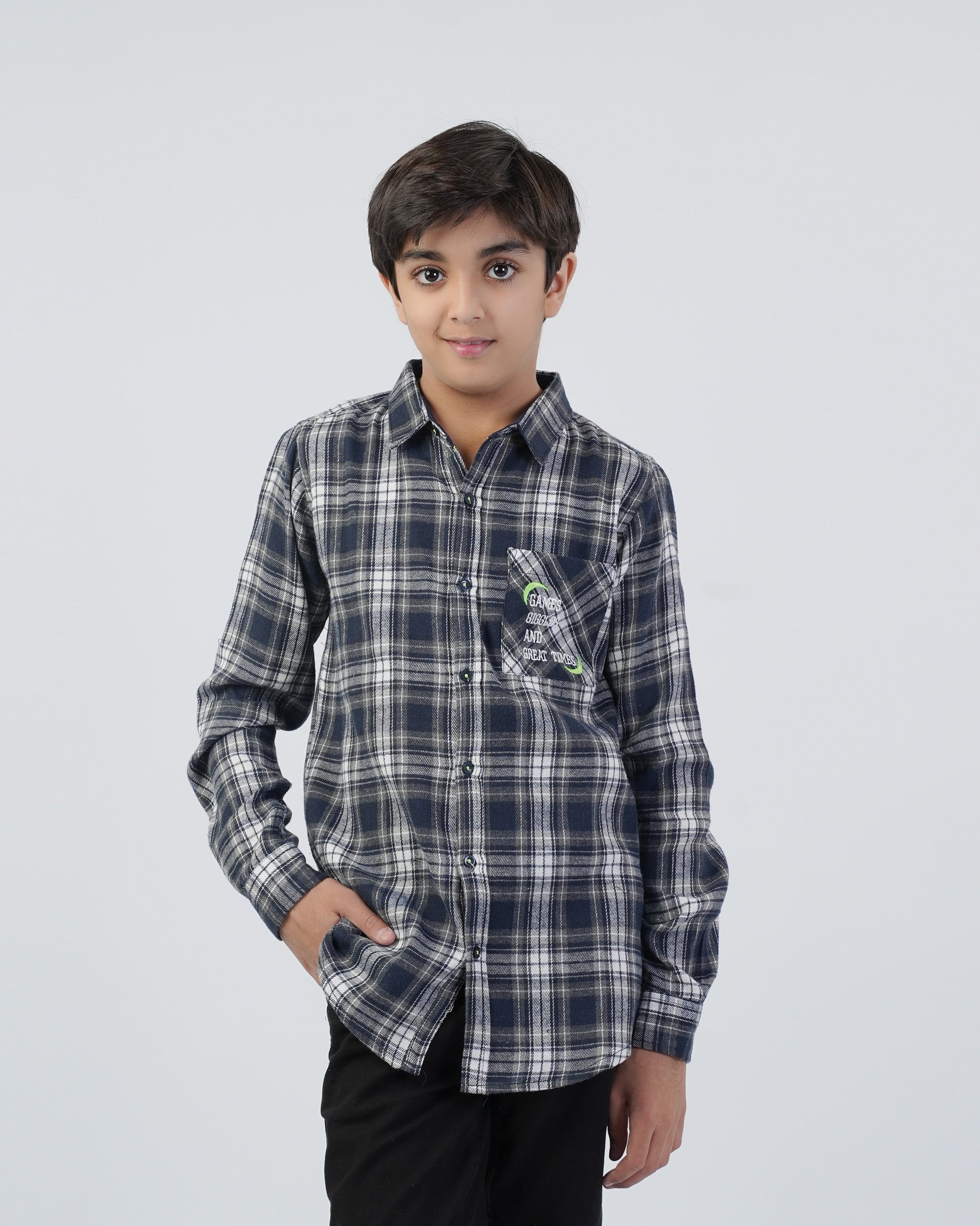 Eminent Boy Junior Casual Full Sleeves Shirt