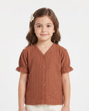 Eminent Girl's Solid Textured T-Shirt, Girls T-Shirts, Eminent, Chase Value
