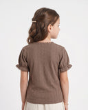 Eminent Girl's Solid Textured T-Shirt, Girls T-Shirts, Eminent, Chase Value