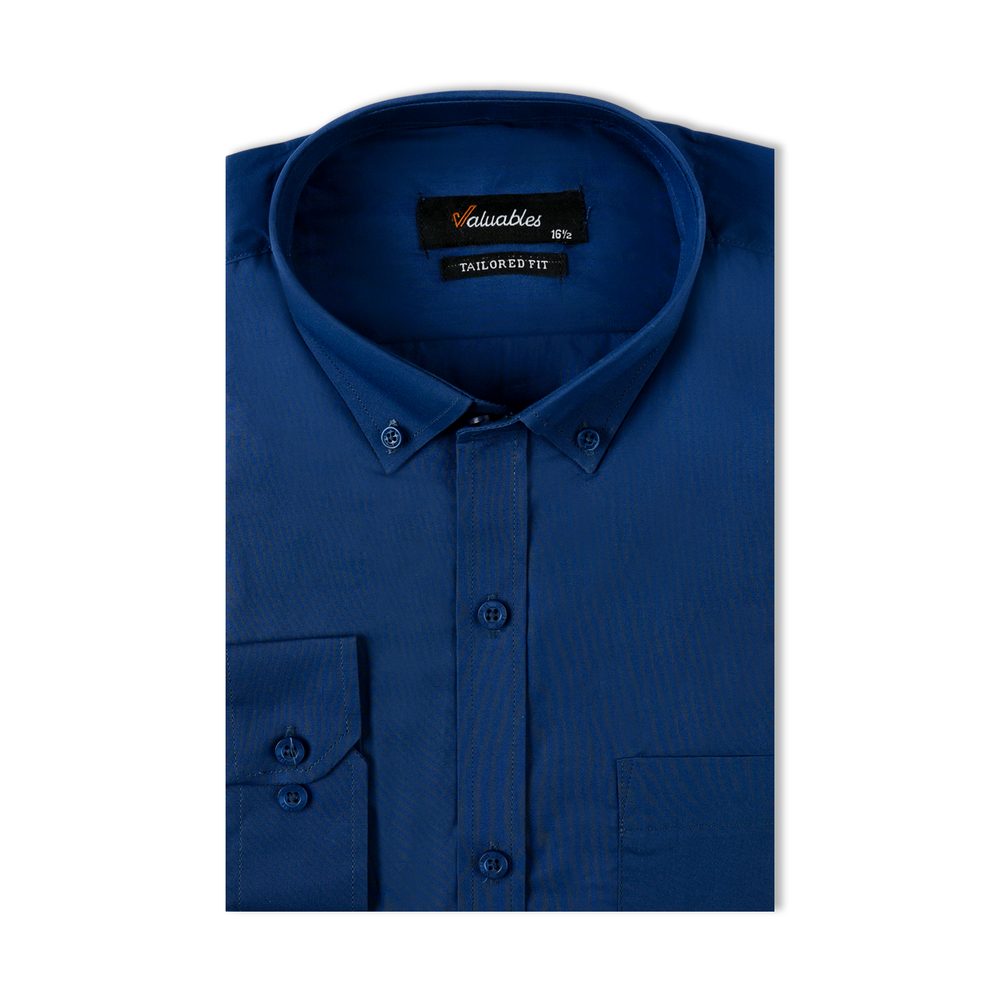 Valuable Men's Formal Plain Shirt - Dark Blue, Men's Shirts, Chase Value, Chase Value
