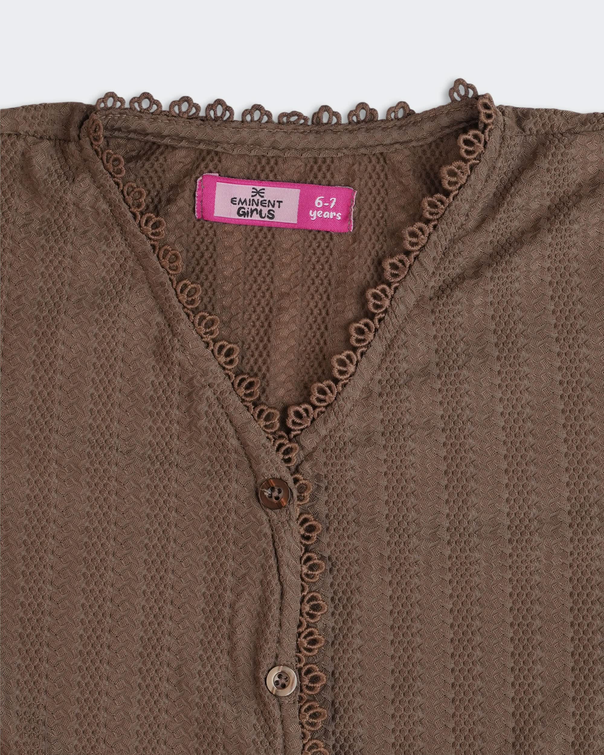 Eminent Girl's Solid Textured T-Shirt, Girls T-Shirts, Eminent, Chase Value