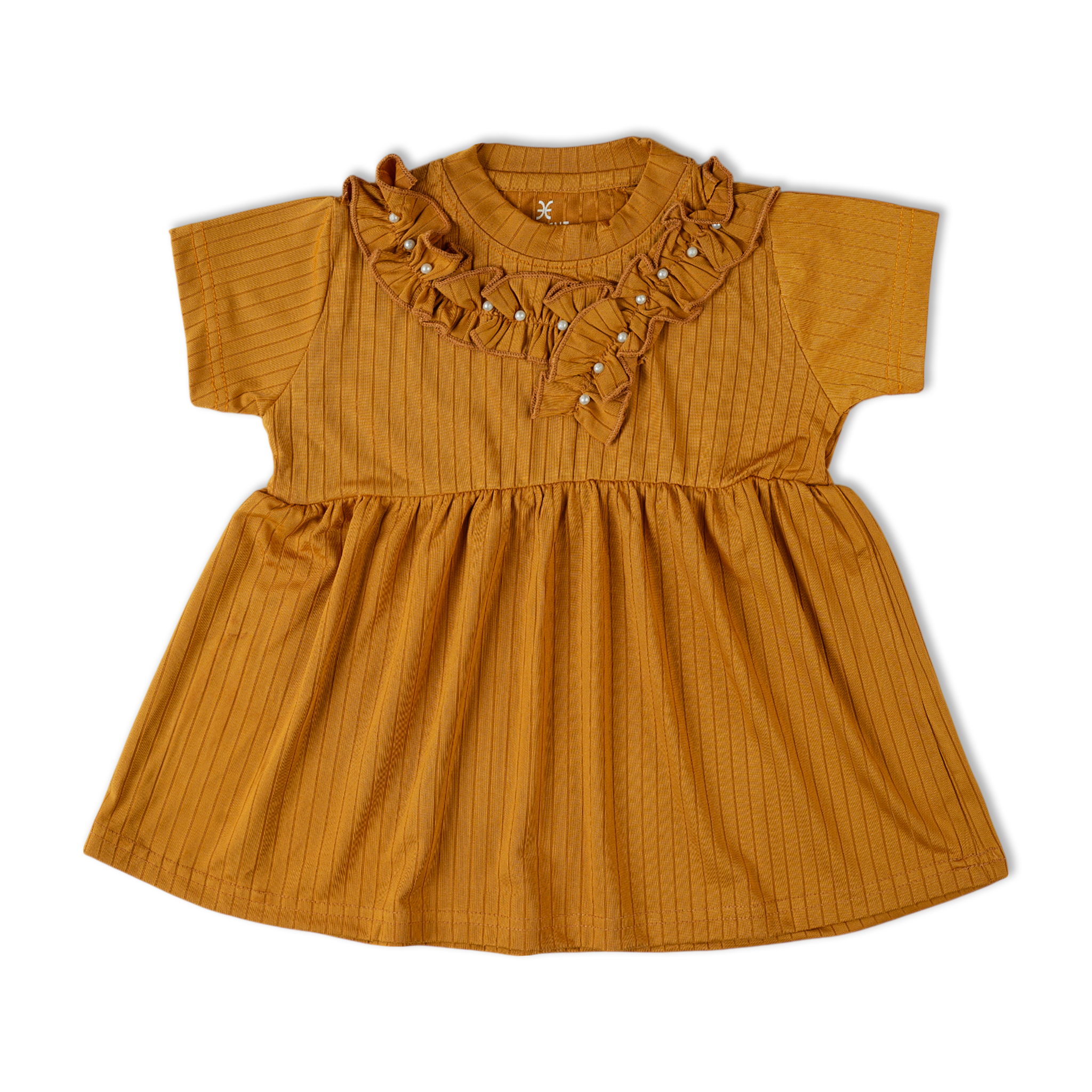 Eminent Girls Half Sleeves Frock - Mustard, Girls Frocks, Eminent, Chase Value