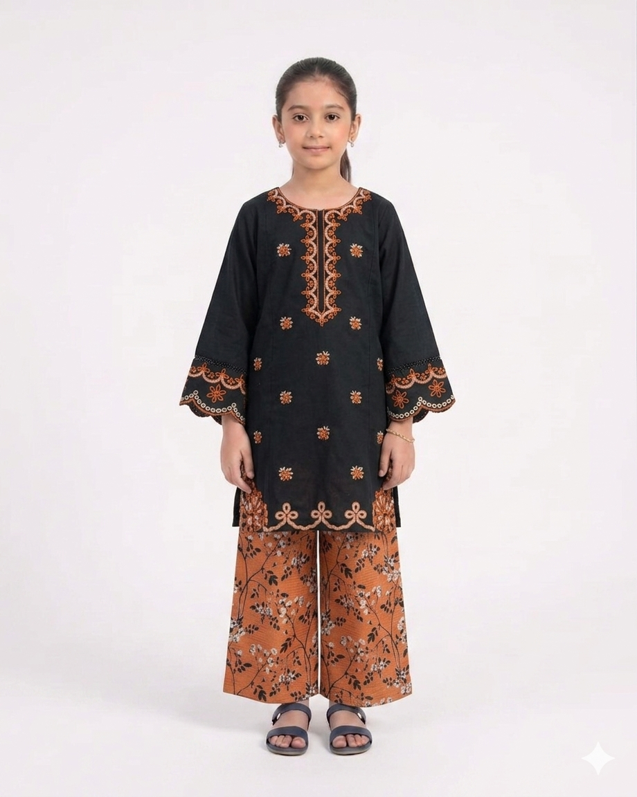 Girls Embroidered Shalwar Suit, Girls Shalwar Kameez, Chase Value, Chase Value