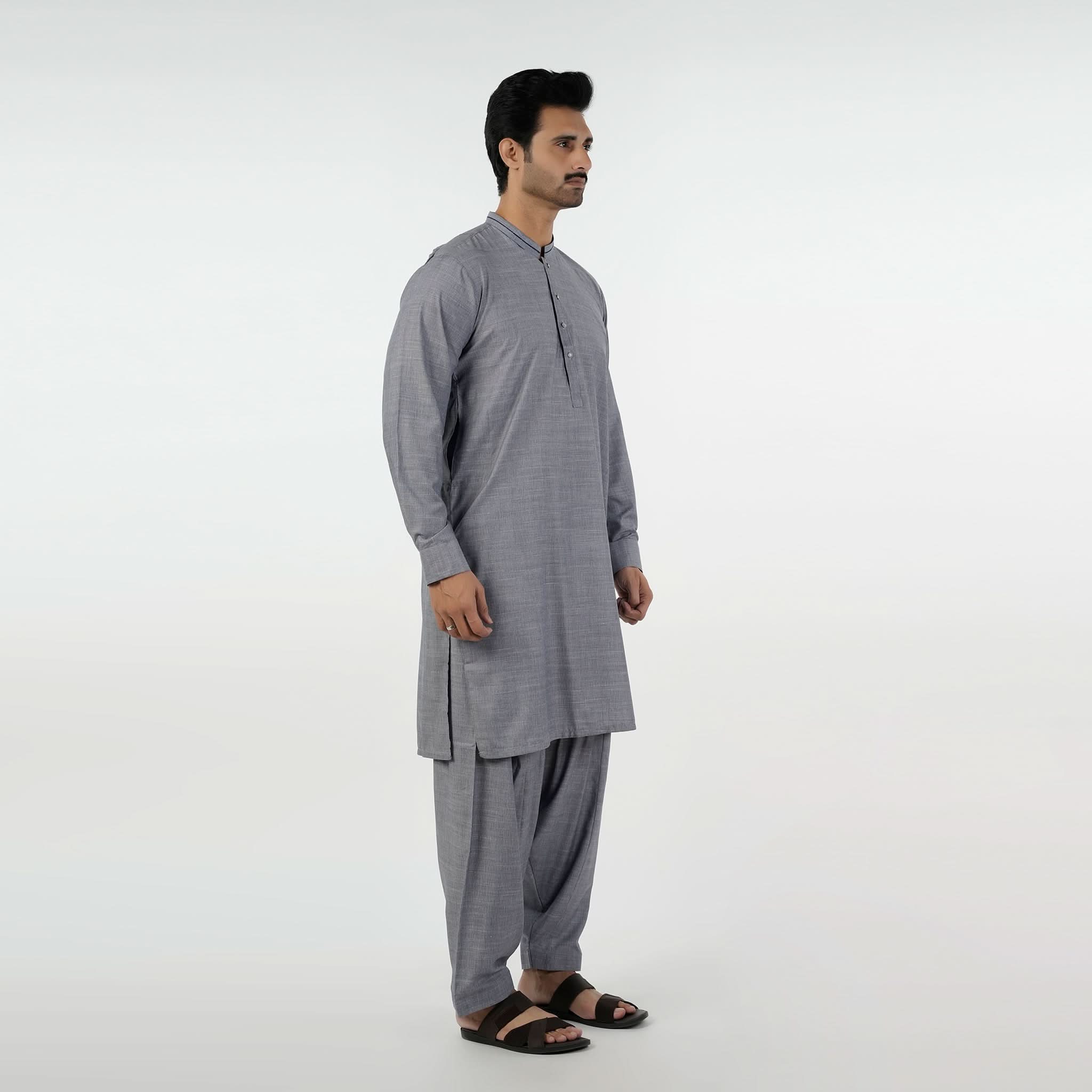 Eminent Men's Kurta Shalwar Suit - Grey, Men's Shalwar Kameez, Eminent, Chase Value