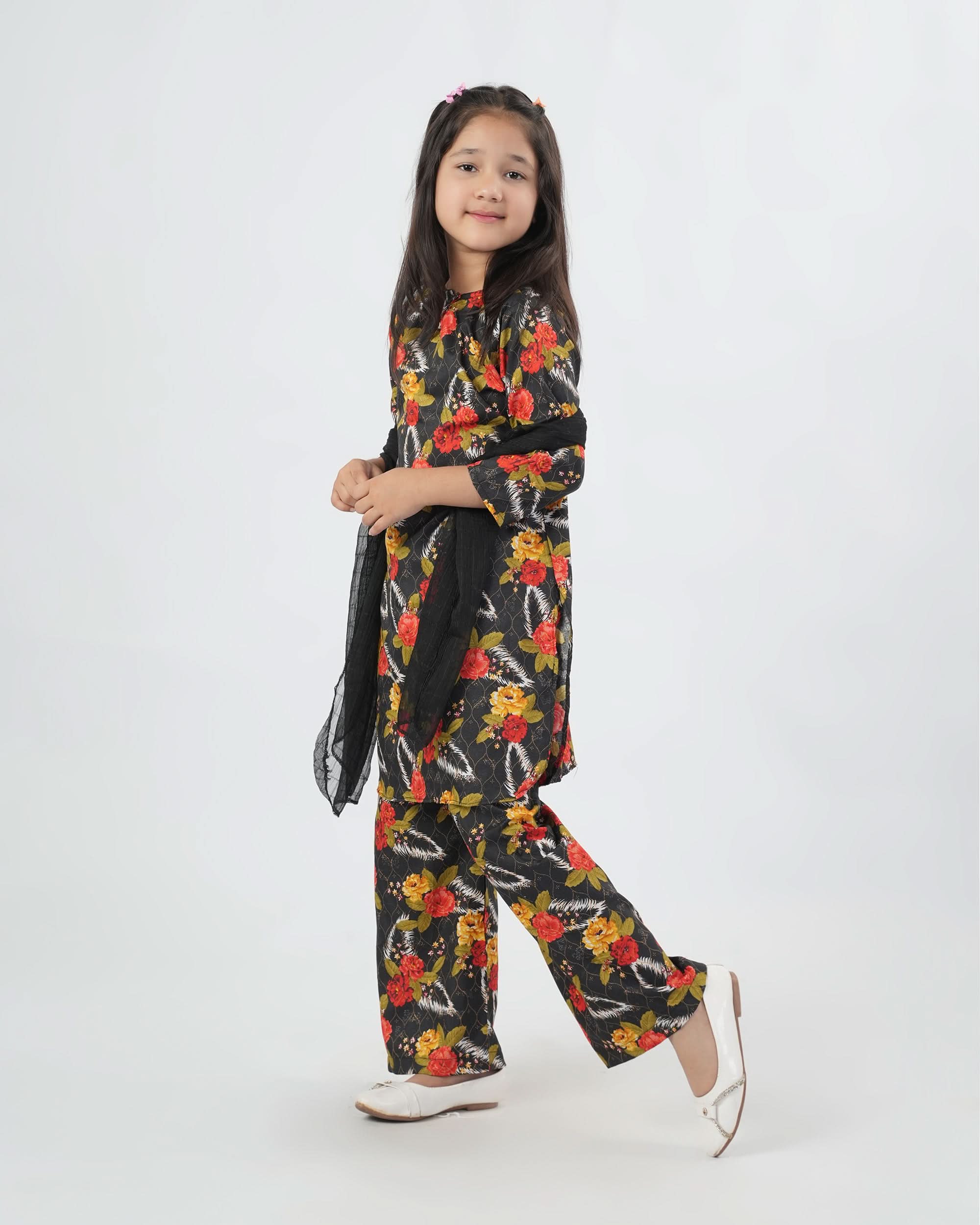 Valuables Girl’s 3PCS Suit, Girls Shalwar Kameez, Chase Value, Chase Value