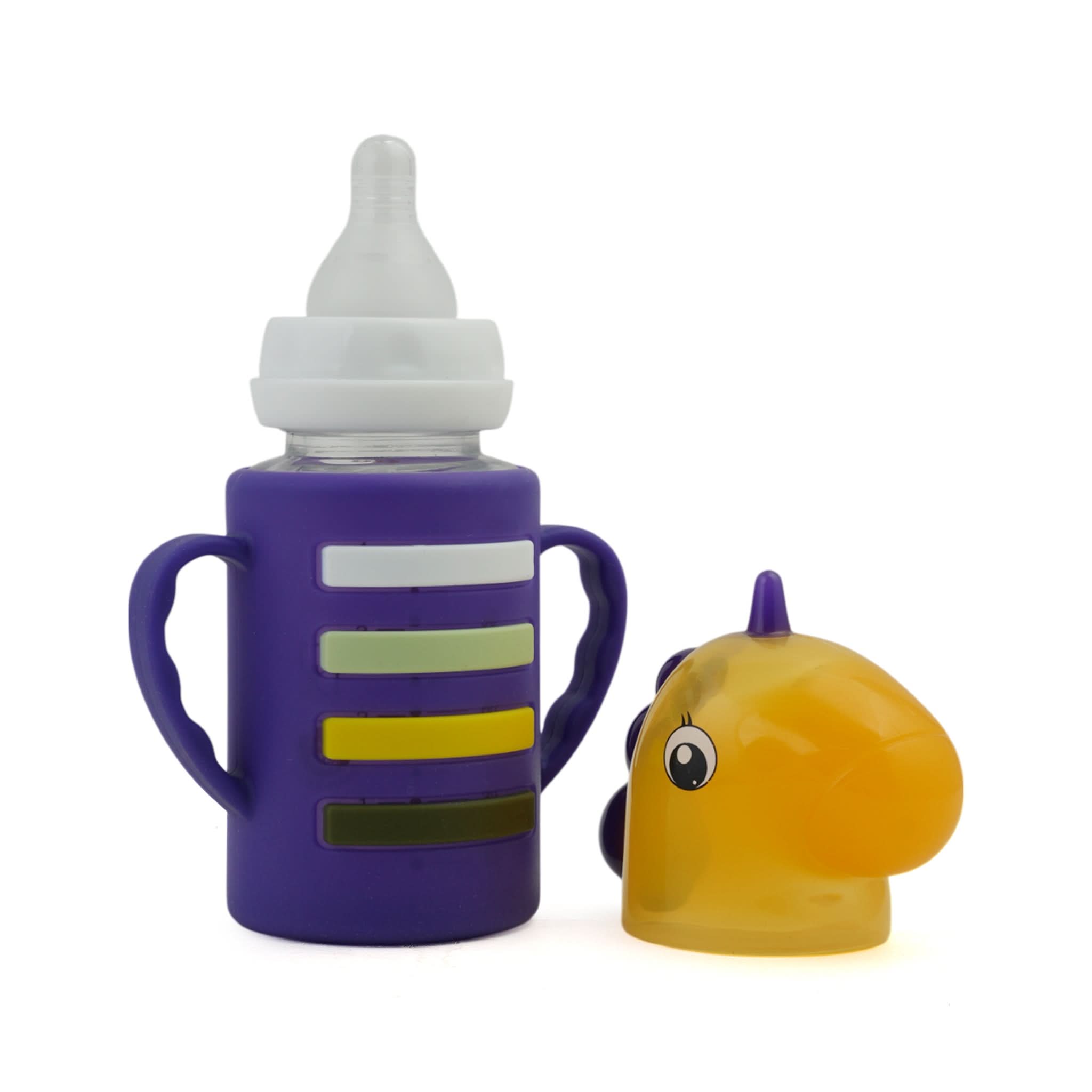 Yes Glass Bottle 120ml - Dark Purple, Tiffin Boxes & Bottles, Chase Value, Chase Value