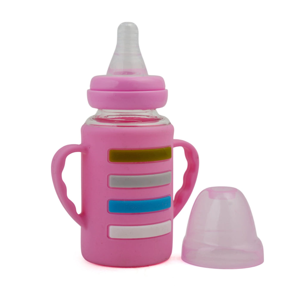 Yes Glass Bottle 120ml - Pink, Tiffin Boxes & Bottles, Chase Value, Chase Value