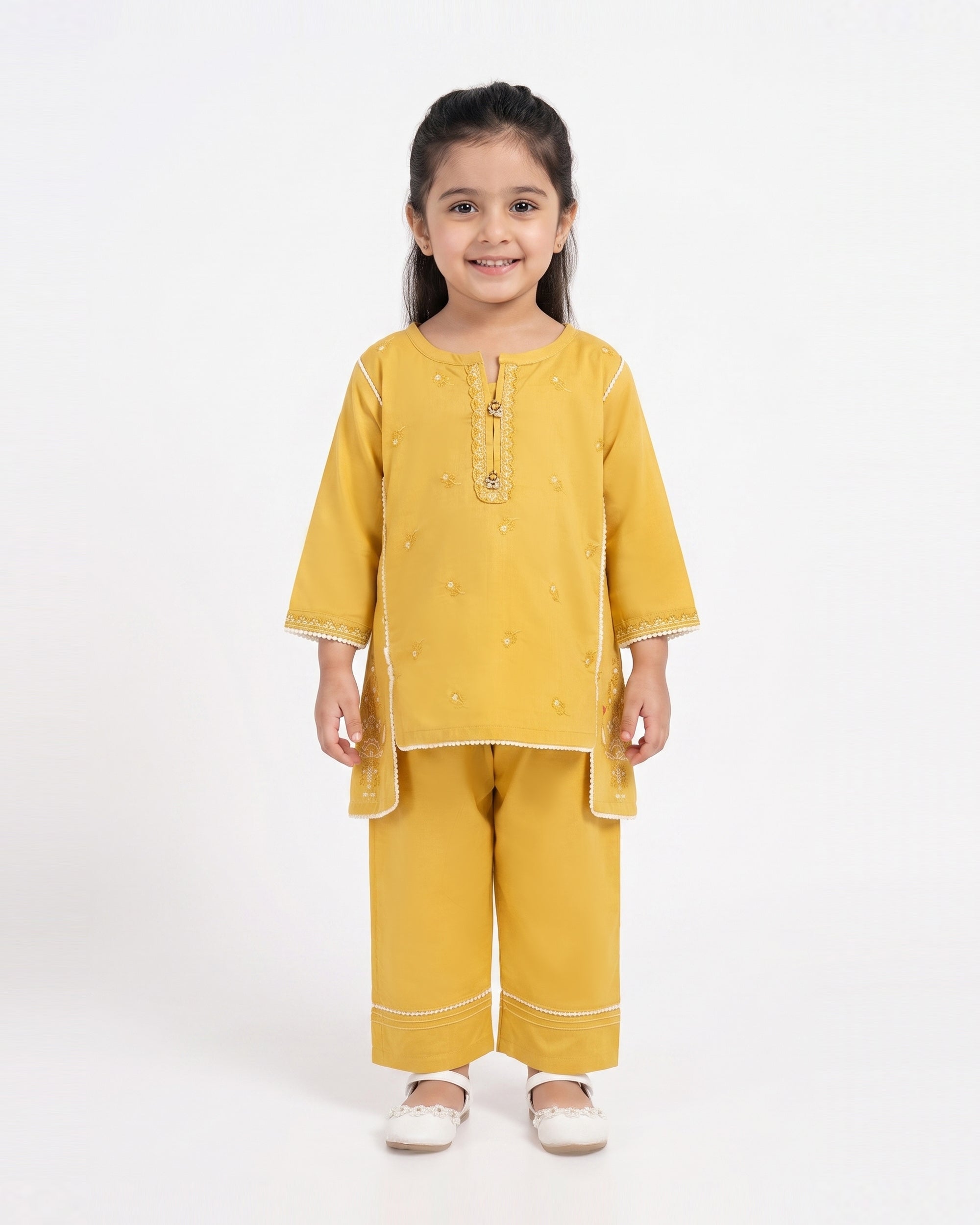 Girls’ Signature Embroidered 2 Pc Suit