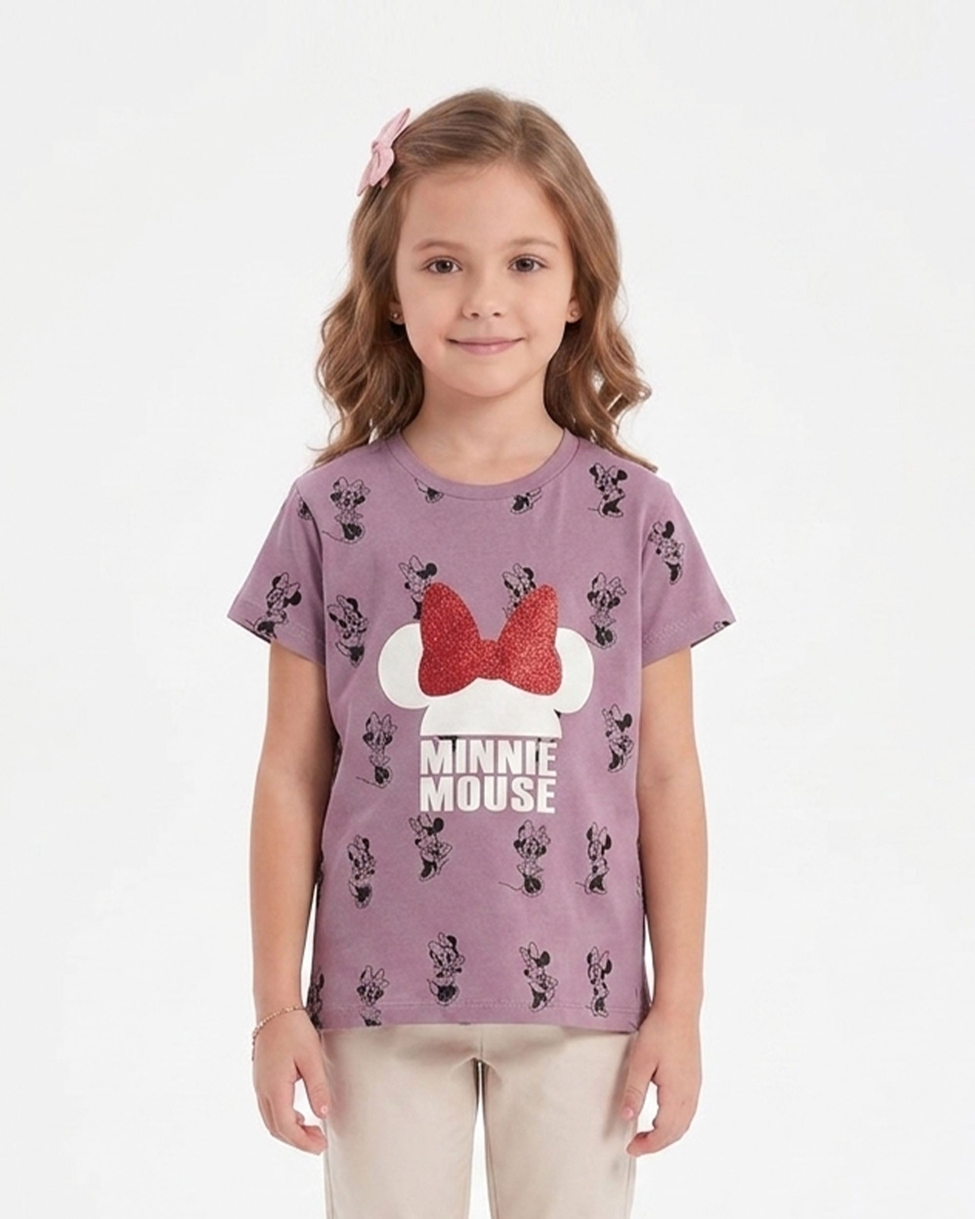 Girls' Printed Half Sleeves T-Shirt