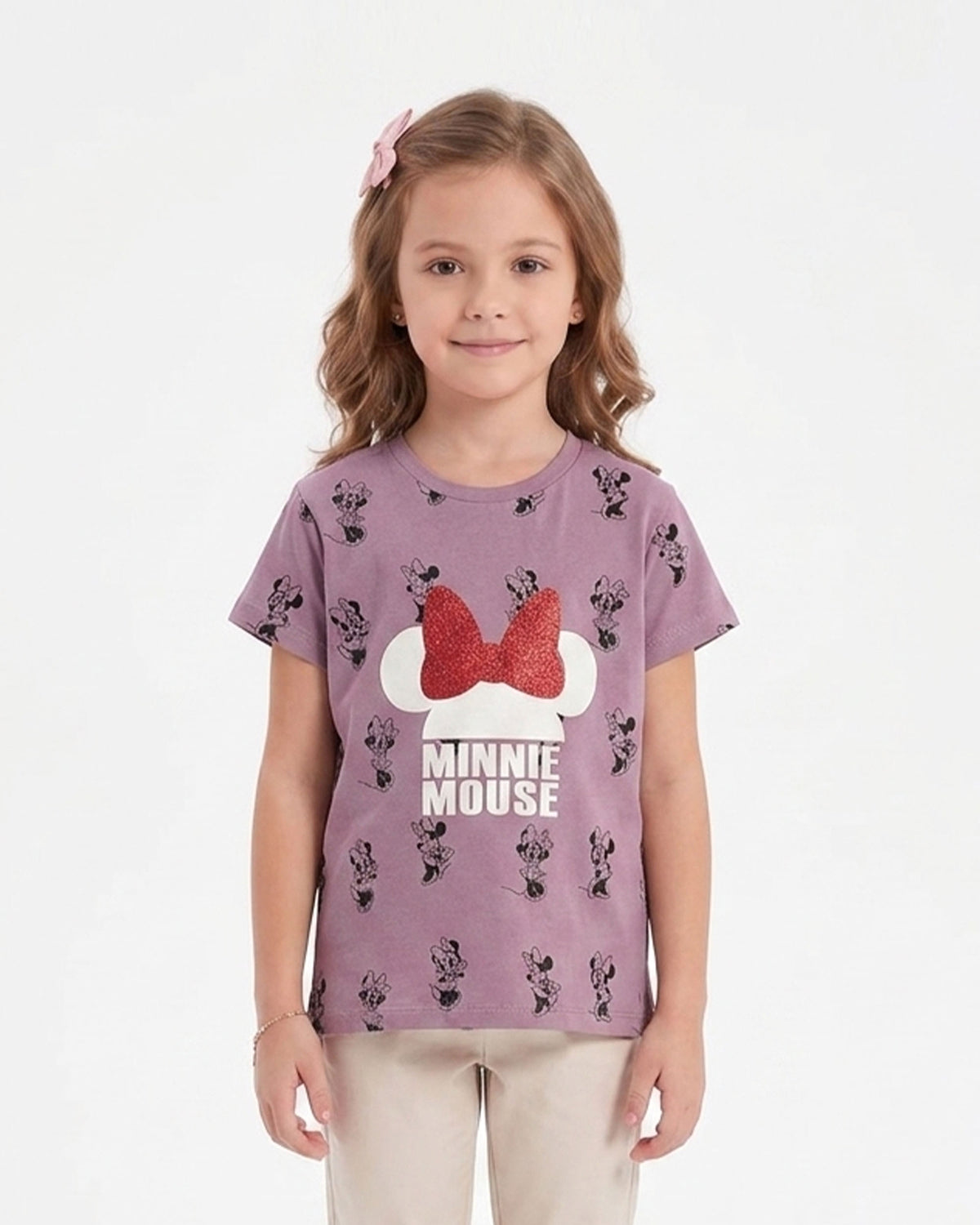 Girls' Printed Half Sleeves T-Shirt