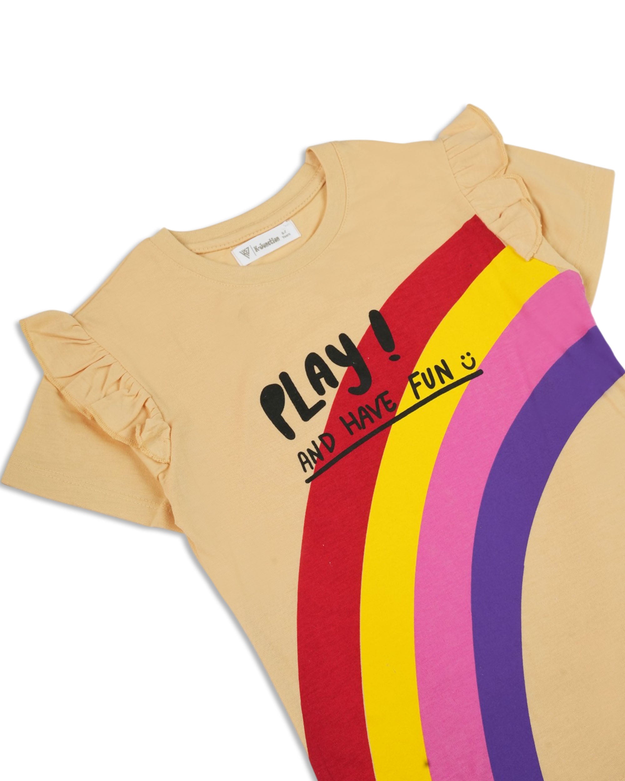 Girls' Printed Half Sleeves T-Shirt