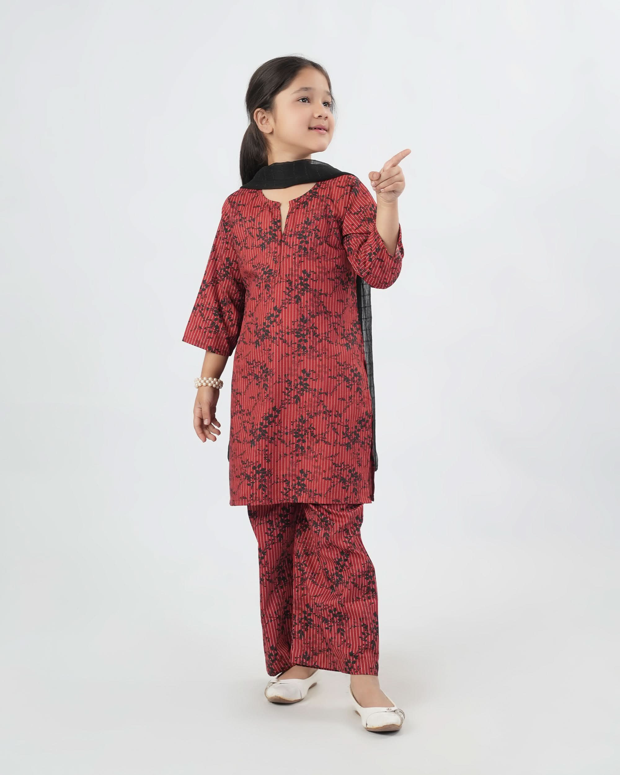 Valuables Girl’s 3PCS Suit, Girls Shalwar Kameez, Chase Value, Chase Value