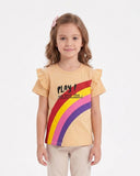 Girls' Printed Half Sleeves T-Shirt