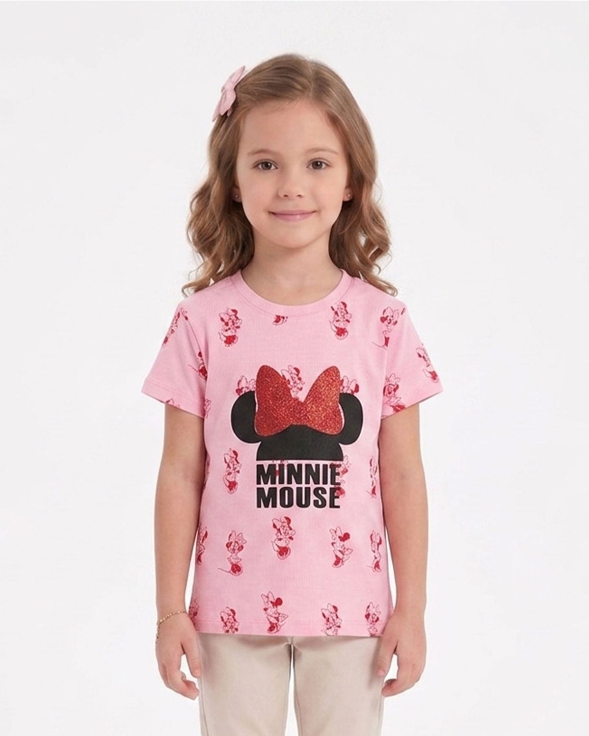 Girls' Printed Half Sleeves T-Shirt
