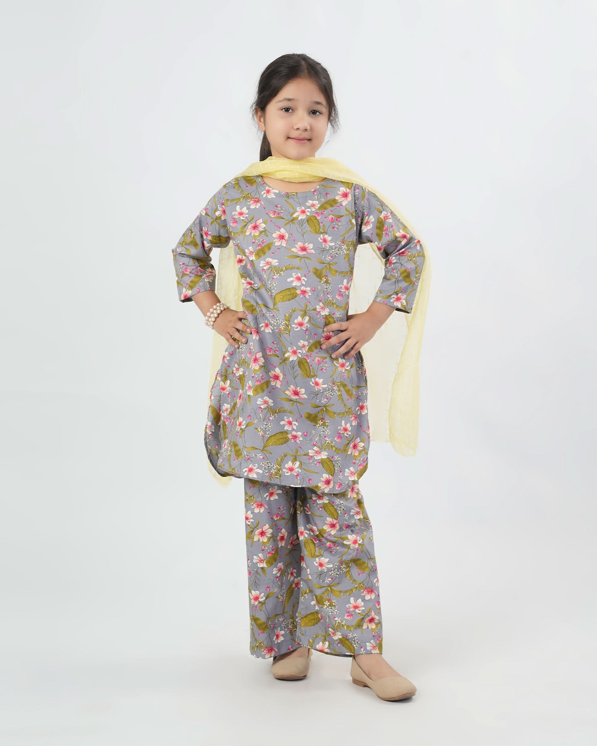 Valuables Girl’s 3PCS Suit, Girls Shalwar Kameez, Chase Value, Chase Value