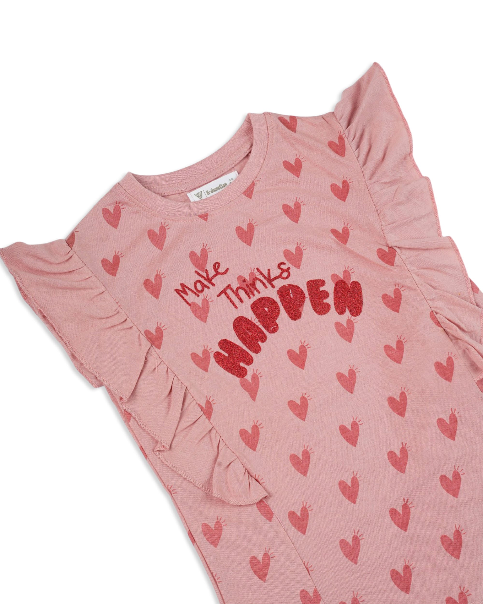 Girls' Printed Half Sleeves T-Shirt