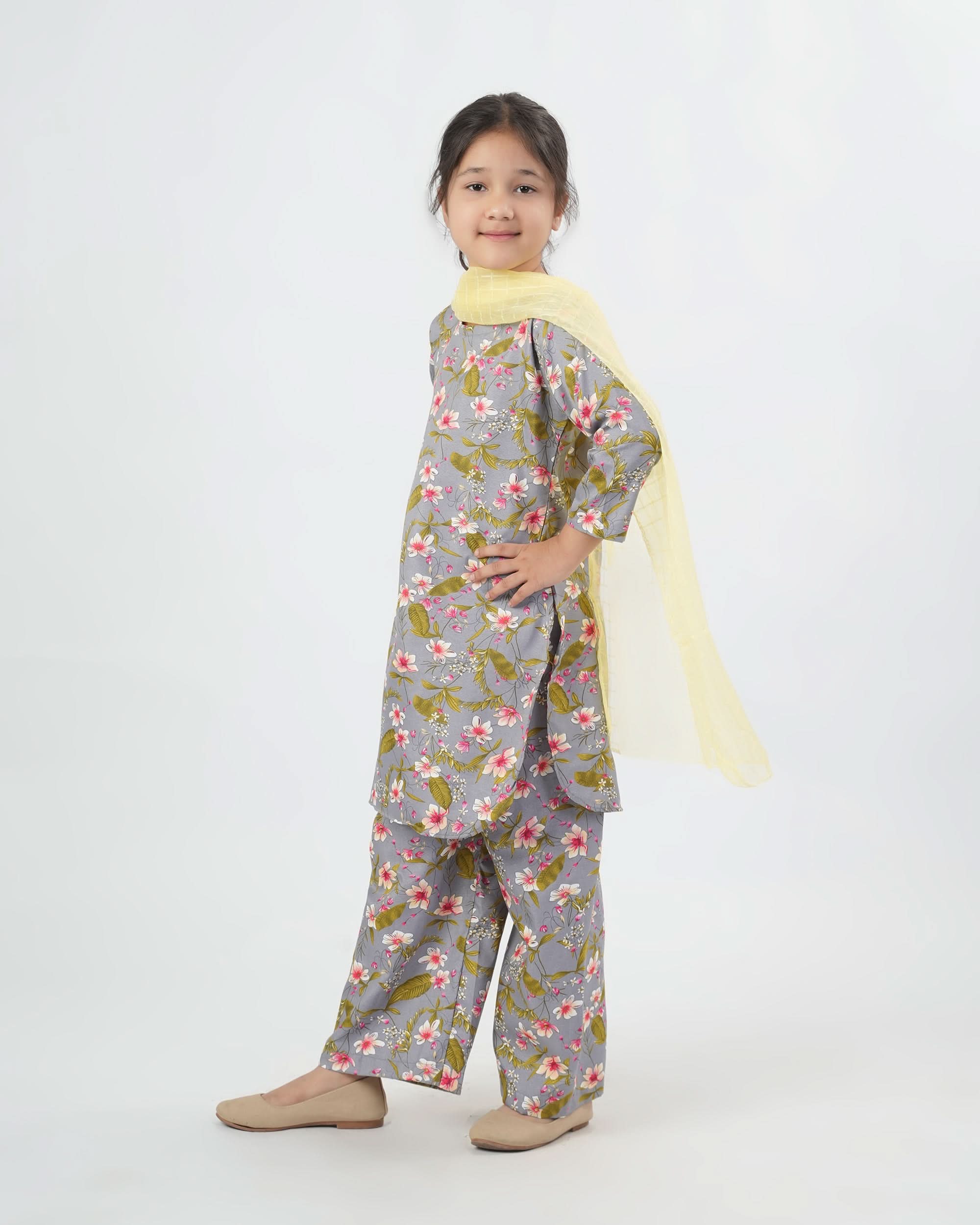 Valuables Girl’s 3PCS Suit, Girls Shalwar Kameez, Chase Value, Chase Value