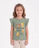 Girls' Printed Half Sleeves T-Shirt