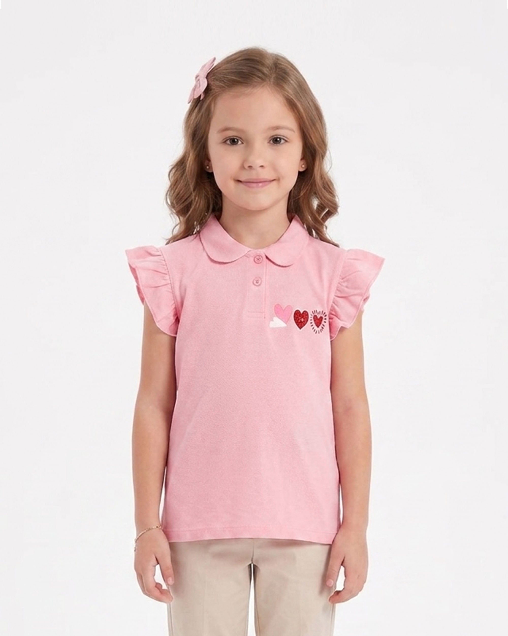 Girls' Printed Half Sleeves T-Shirt
