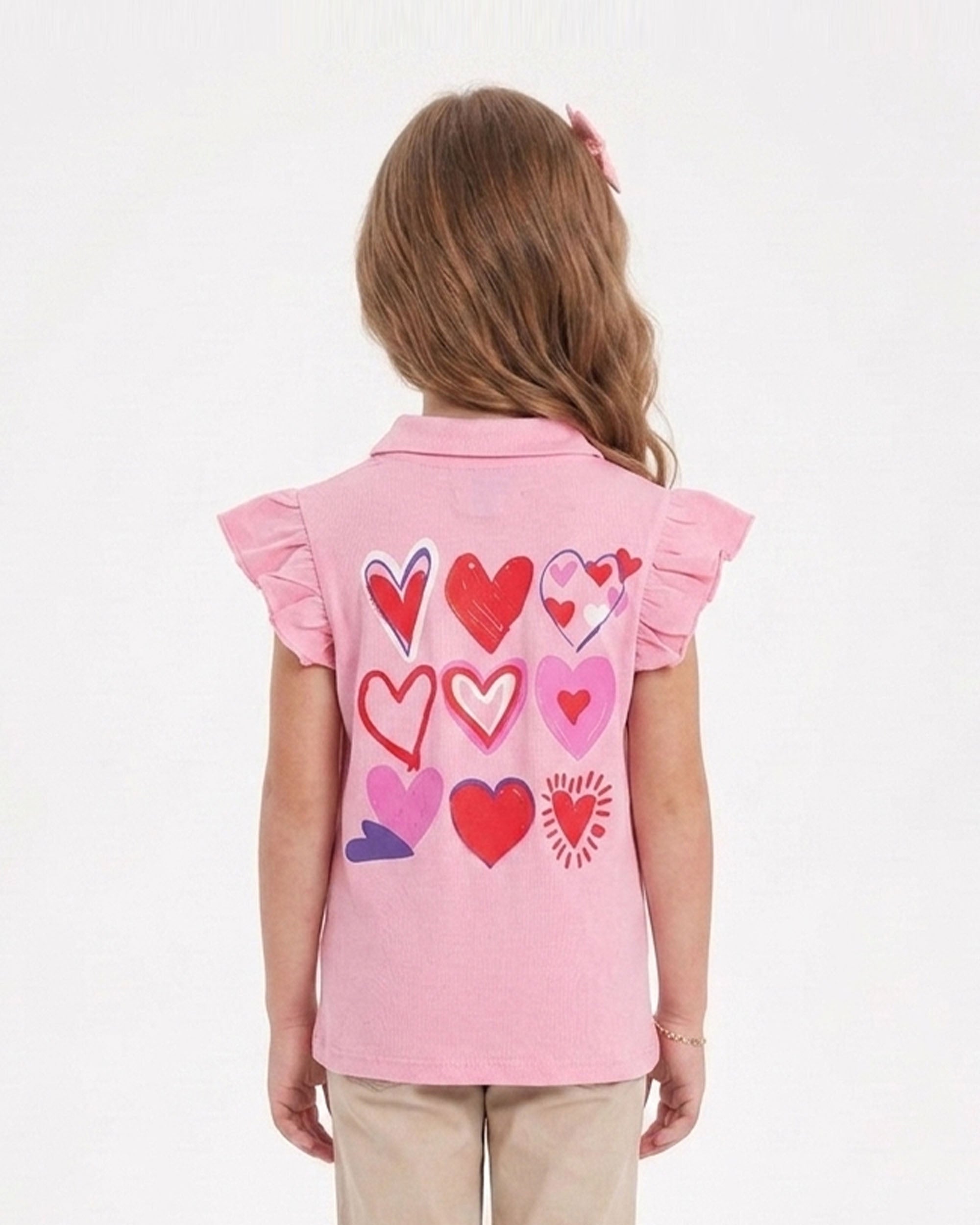 Girls' Printed Half Sleeves T-Shirt