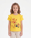 Girls' Printed Half Sleeves T-Shirt