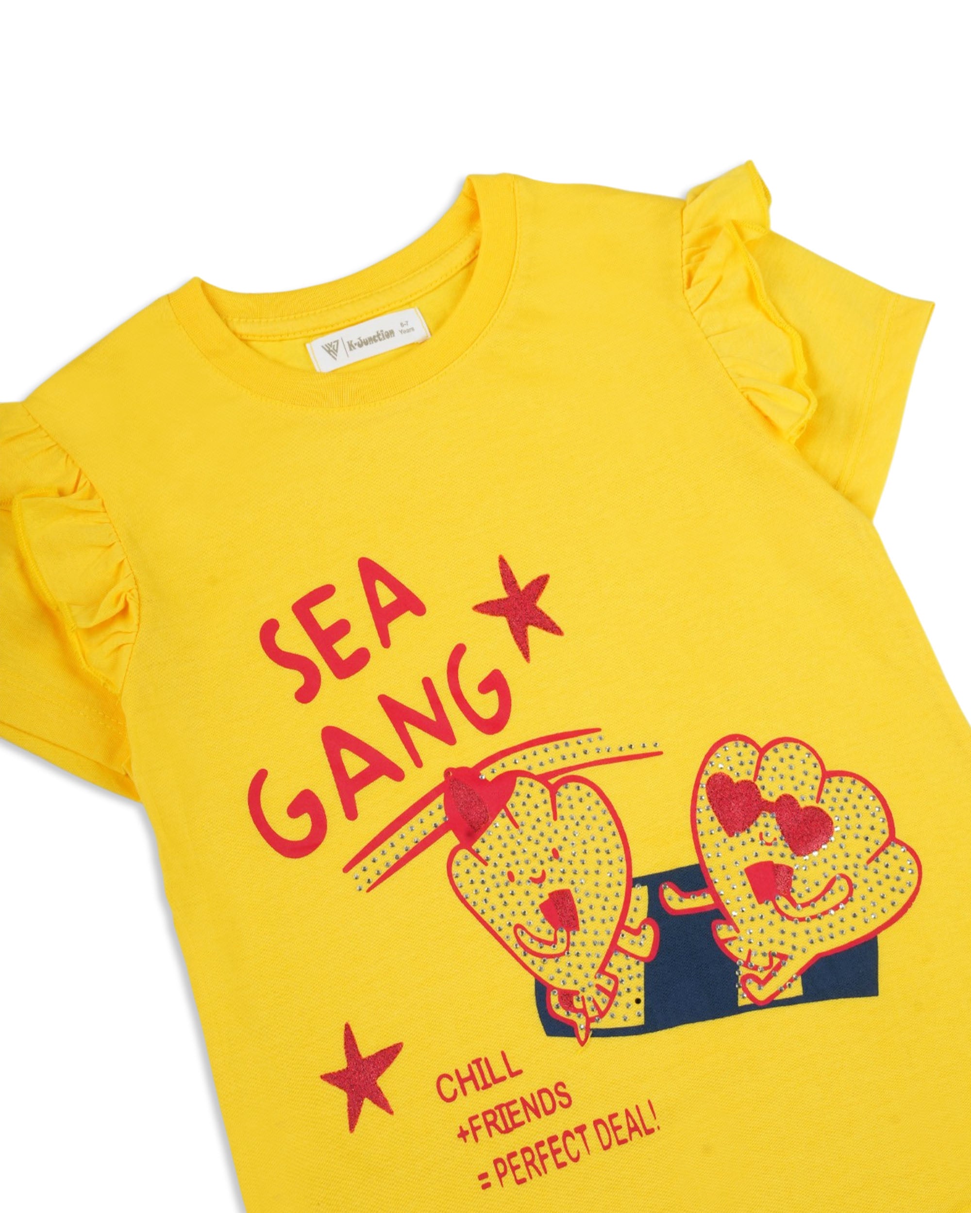 Girls' Printed Half Sleeves T-Shirt