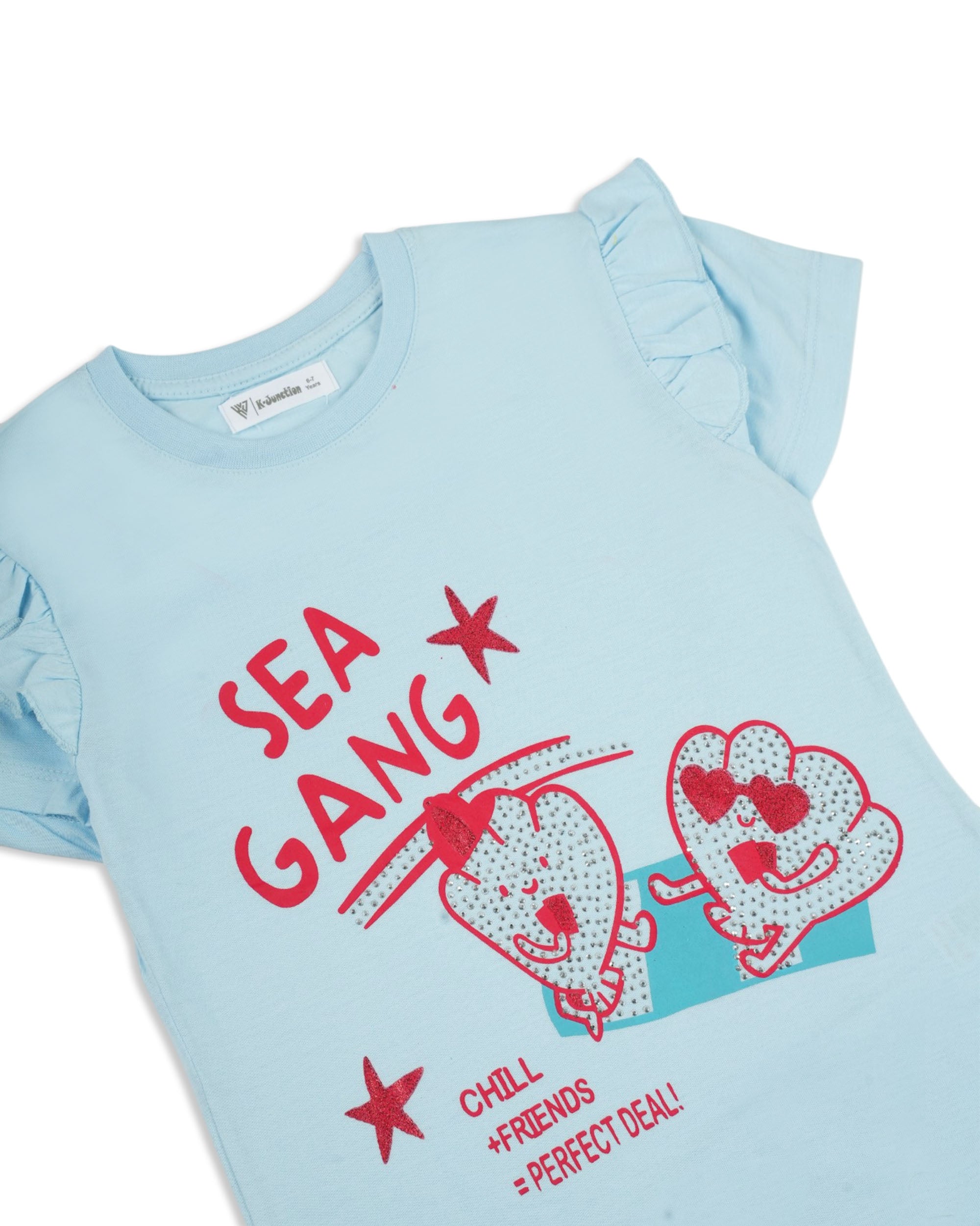 Girls' Printed Half Sleeves T-Shirt