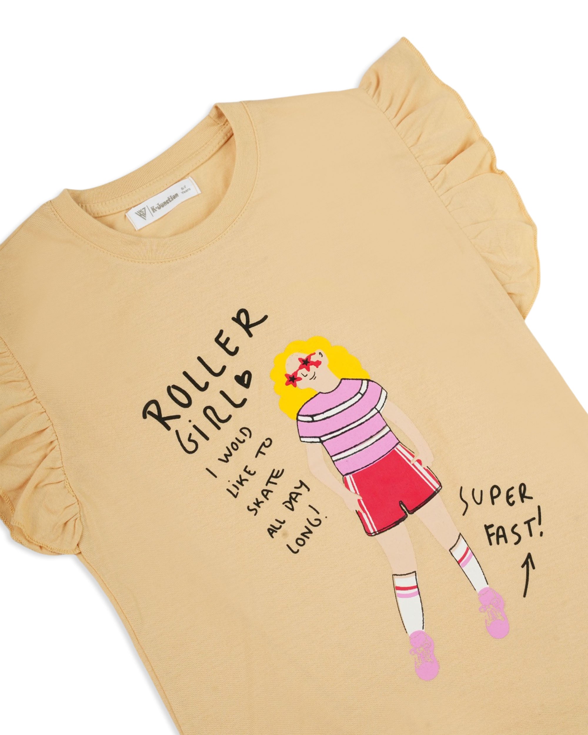 Girls' Printed Half Sleeves T-Shirt
