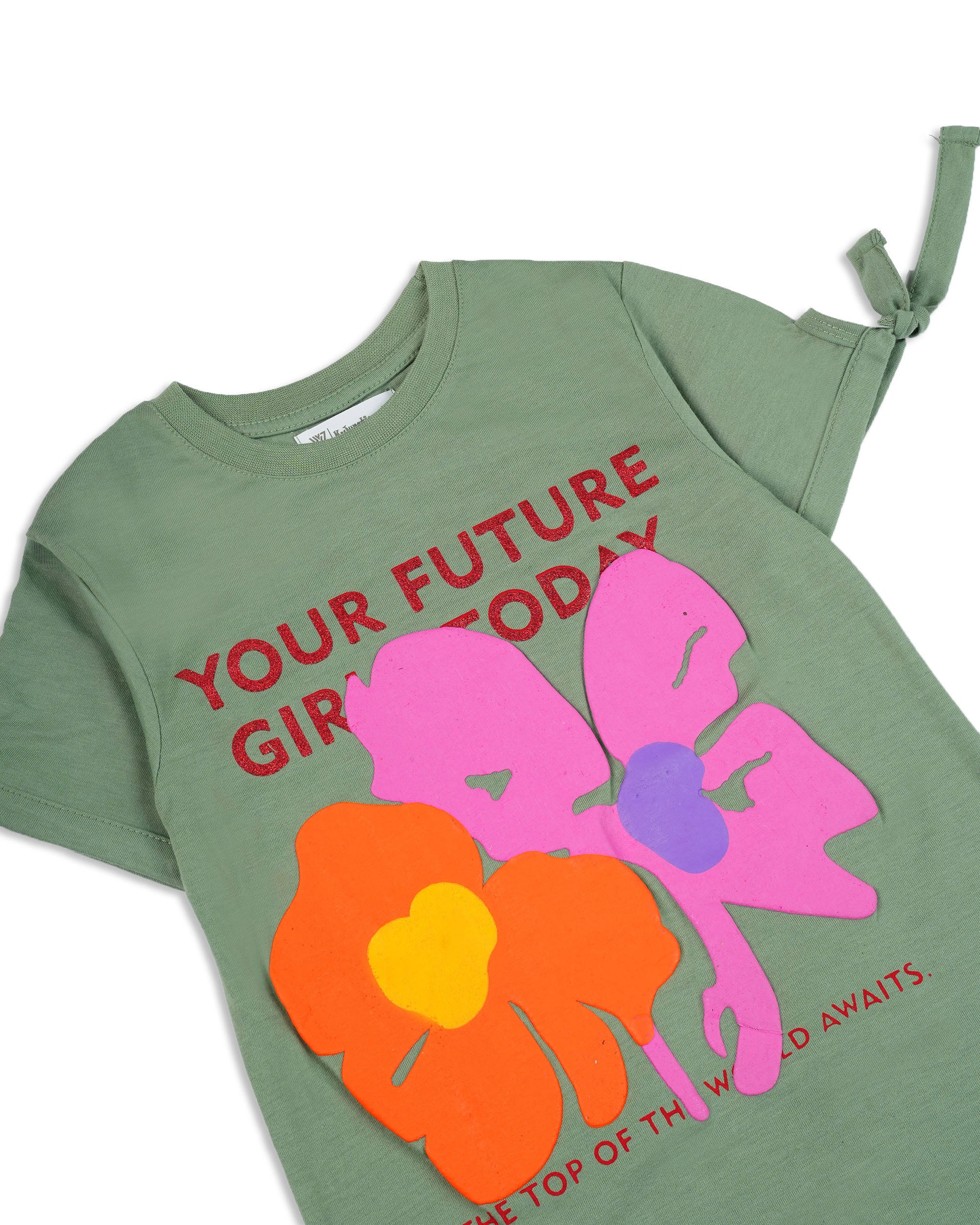 Girls' Printed Half Sleeves T-Shirt