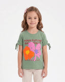 Girls' Printed Half Sleeves T-Shirt