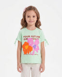 Girls' Printed Half Sleeves T-Shirt