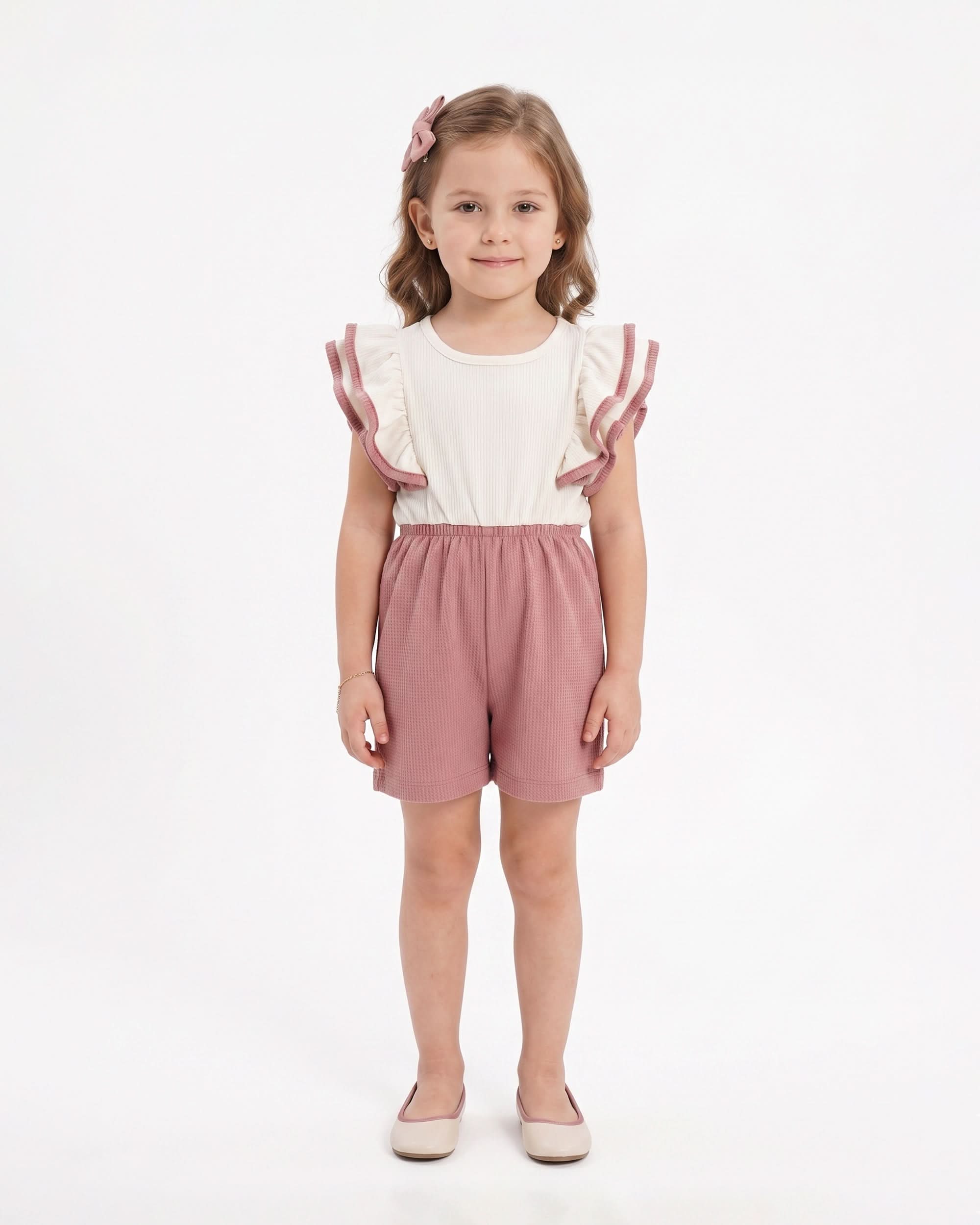 Eminent Girls' Solid Jersey Jumpsuit, Girls Half Sleeves Suit, Eminent, Chase Value