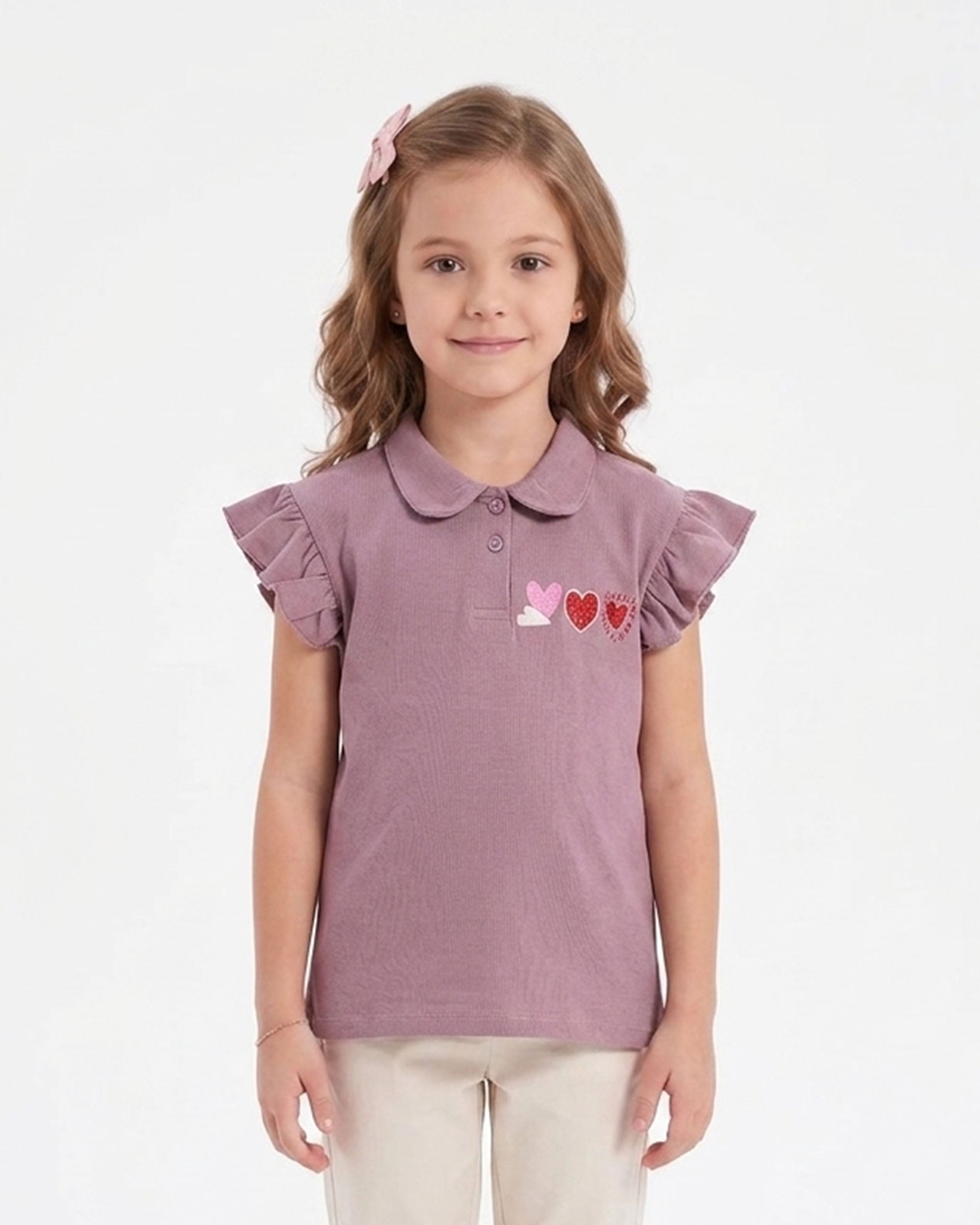 Girls' Printed Half Sleeves T-Shirt