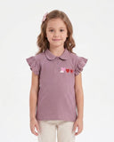 Girls' Printed Half Sleeves T-Shirt
