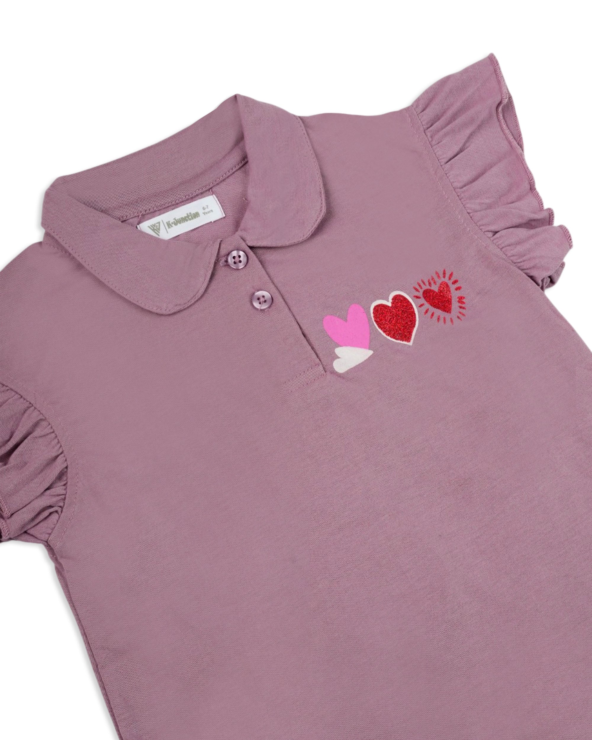 Girls' Printed Half Sleeves T-Shirt