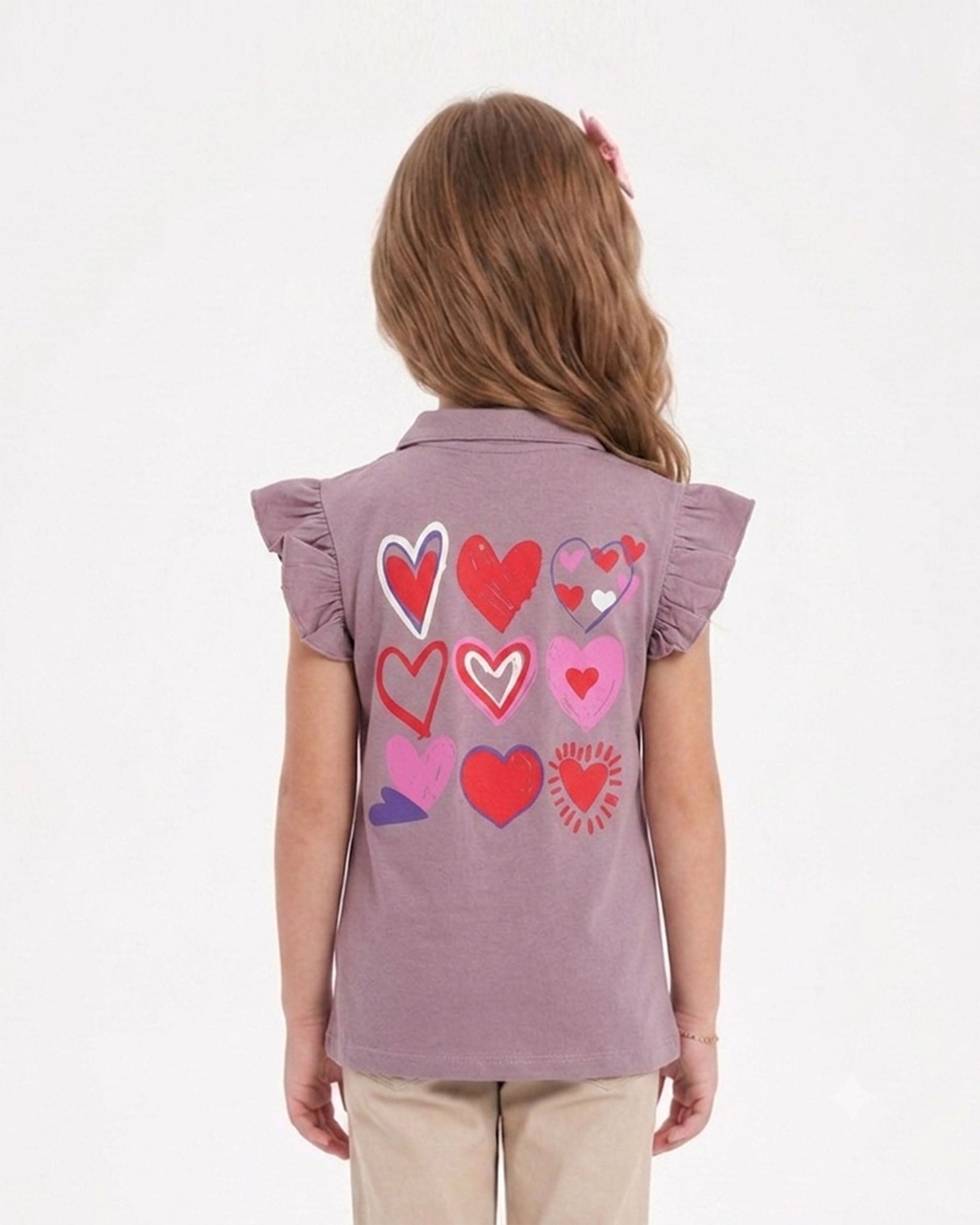 Girls' Printed Half Sleeves T-Shirt