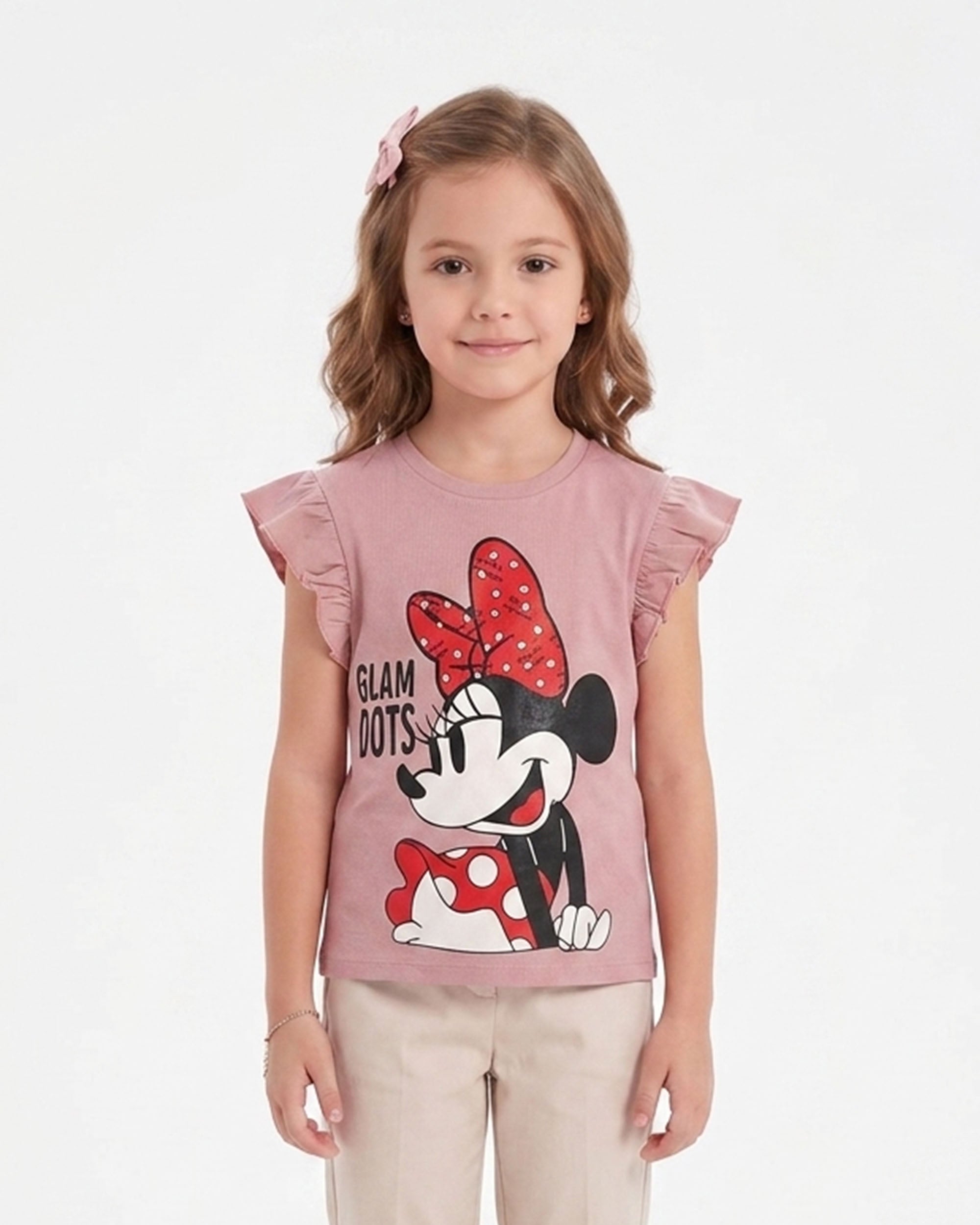 Girls' Printed Half Sleeves T-Shirt