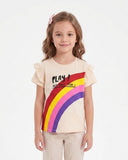 Girls' Printed Half Sleeves T-Shirt