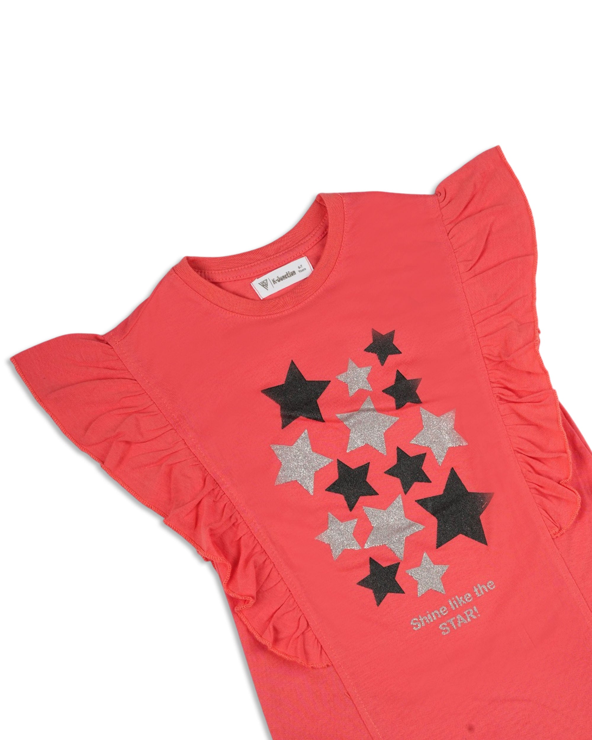 Girls' Printed Half Sleeves T-Shirt