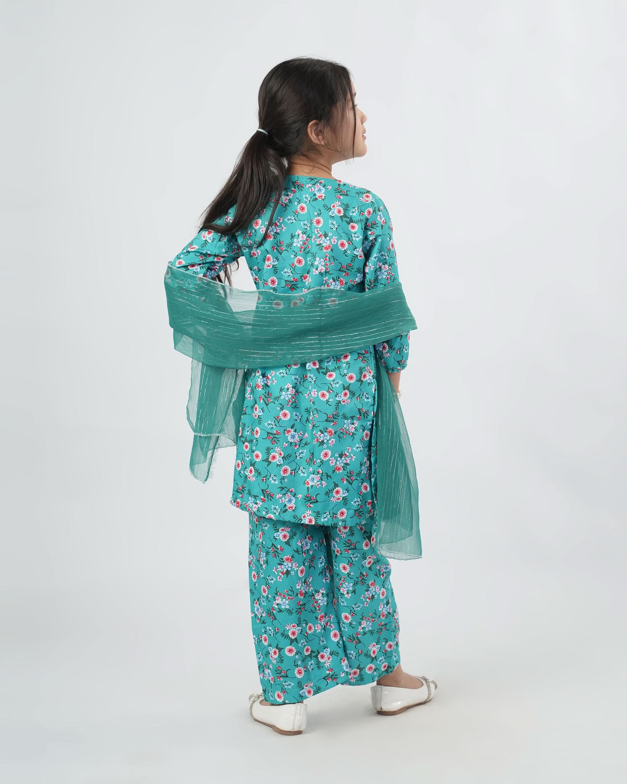Valuables Girl’s 3PCS Suit, Girls Shalwar Kameez, Chase Value, Chase Value