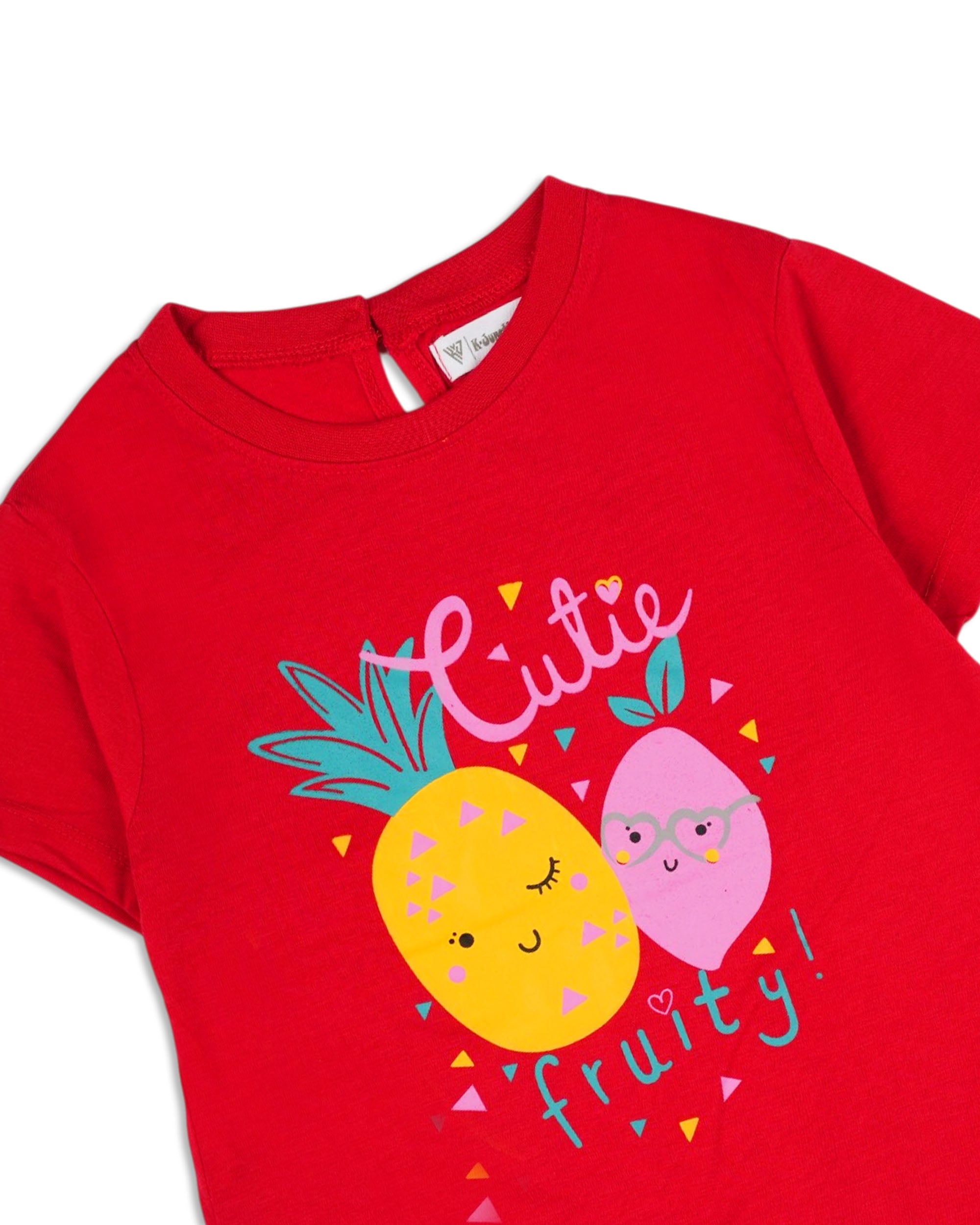 Girls' Printed Half Sleeves T-Shirt